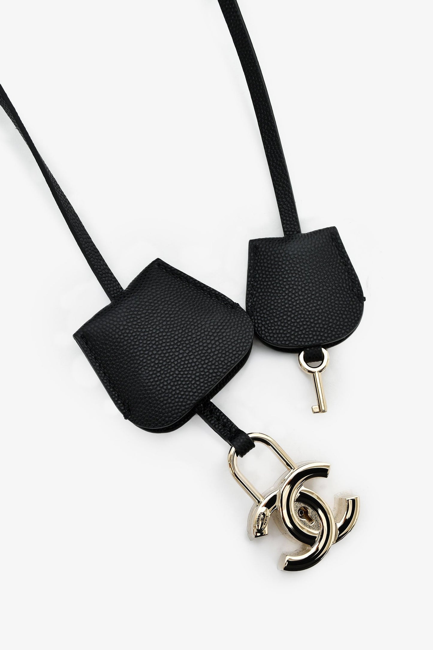 Chanel™ 2019 Black/Navy Medium Filigree Vanity Case Bag
