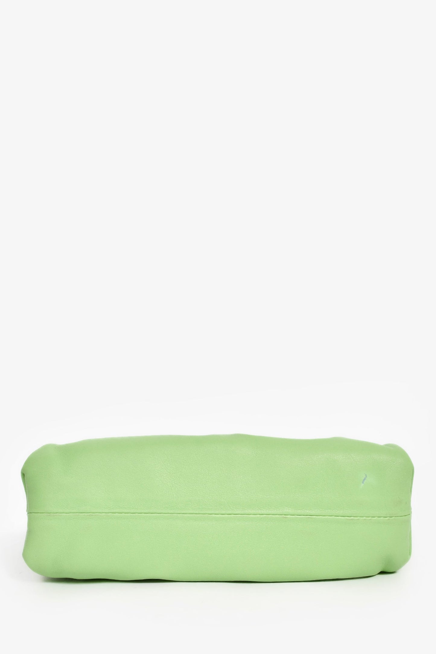 Bottega Veneta Green Leather Mini Pouch
