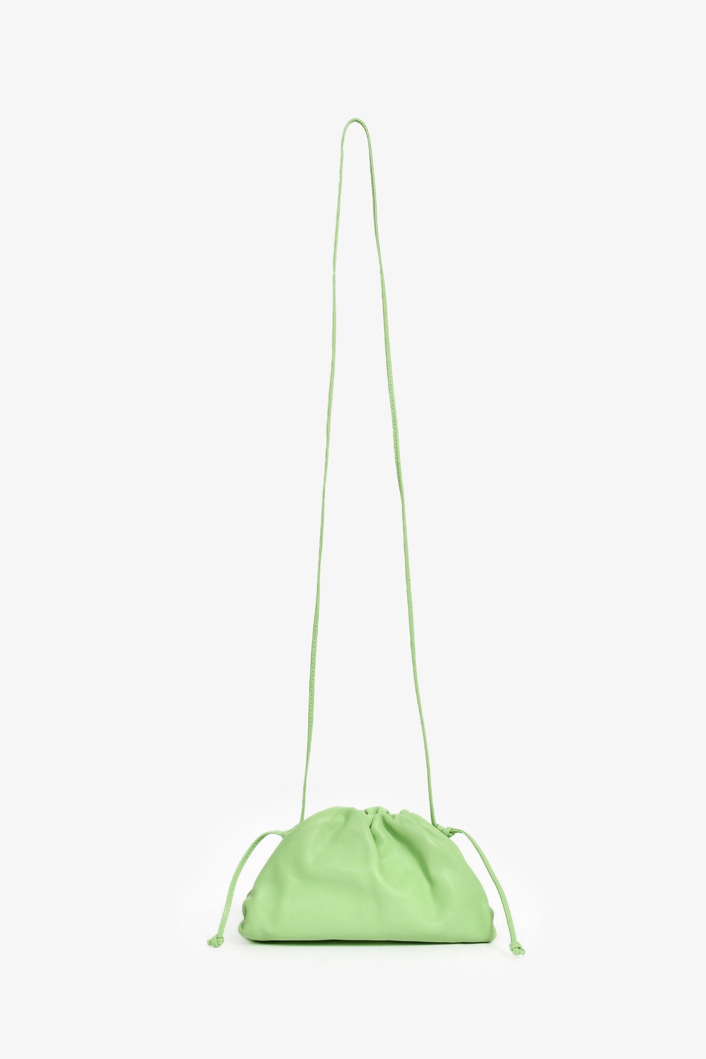 Bottega Veneta Green Leather Mini Pouch