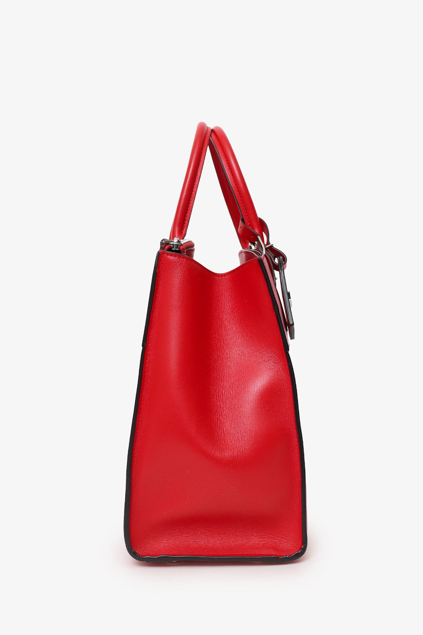 Louis Vuitton Red Leather 'City Steamer' Top Handle with Strap