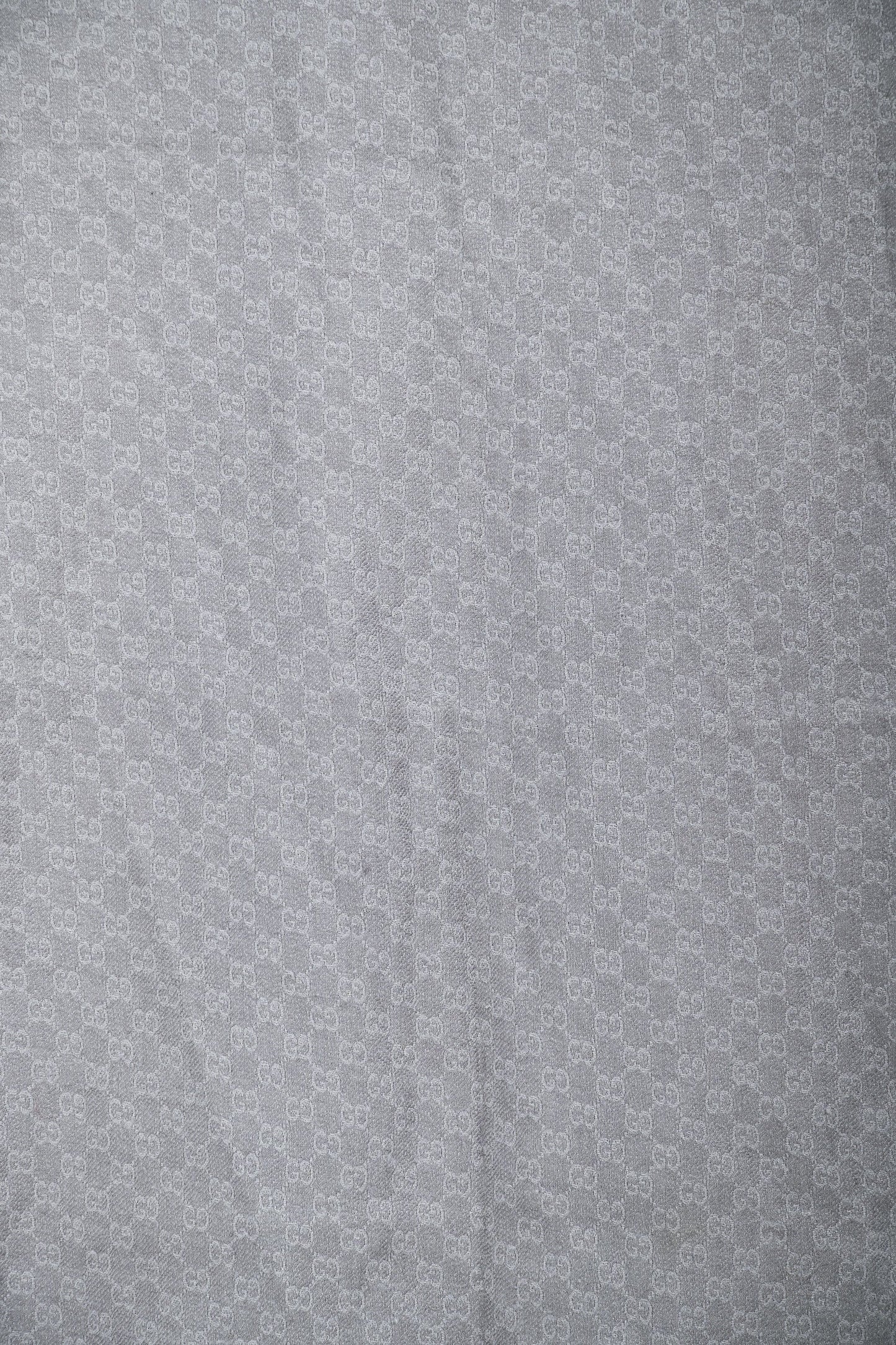 Gucci Gray Wool/Silk GG Jacquard Monogram Scarf