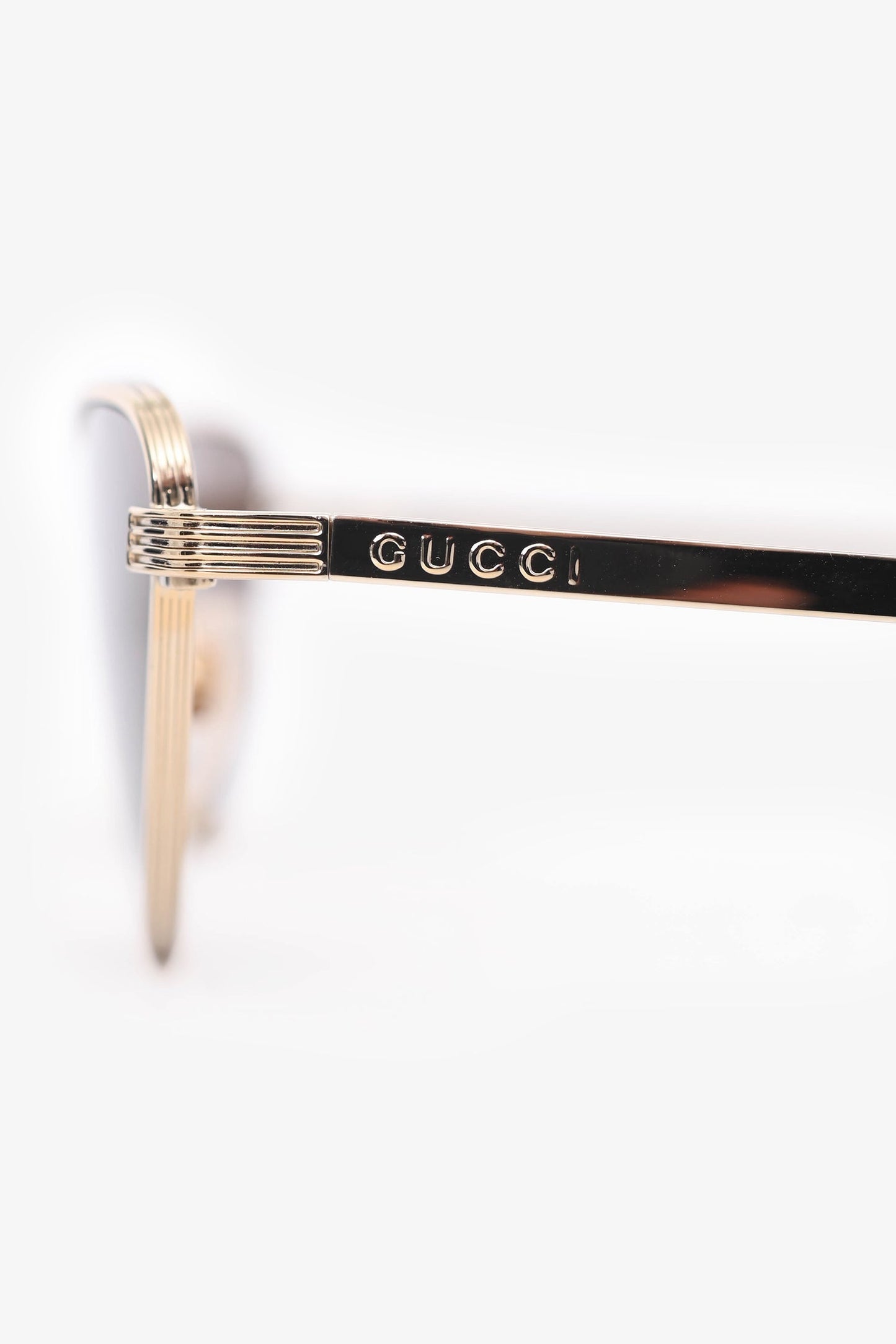 Gucci Gold Wire Cat Eye Sunglasses