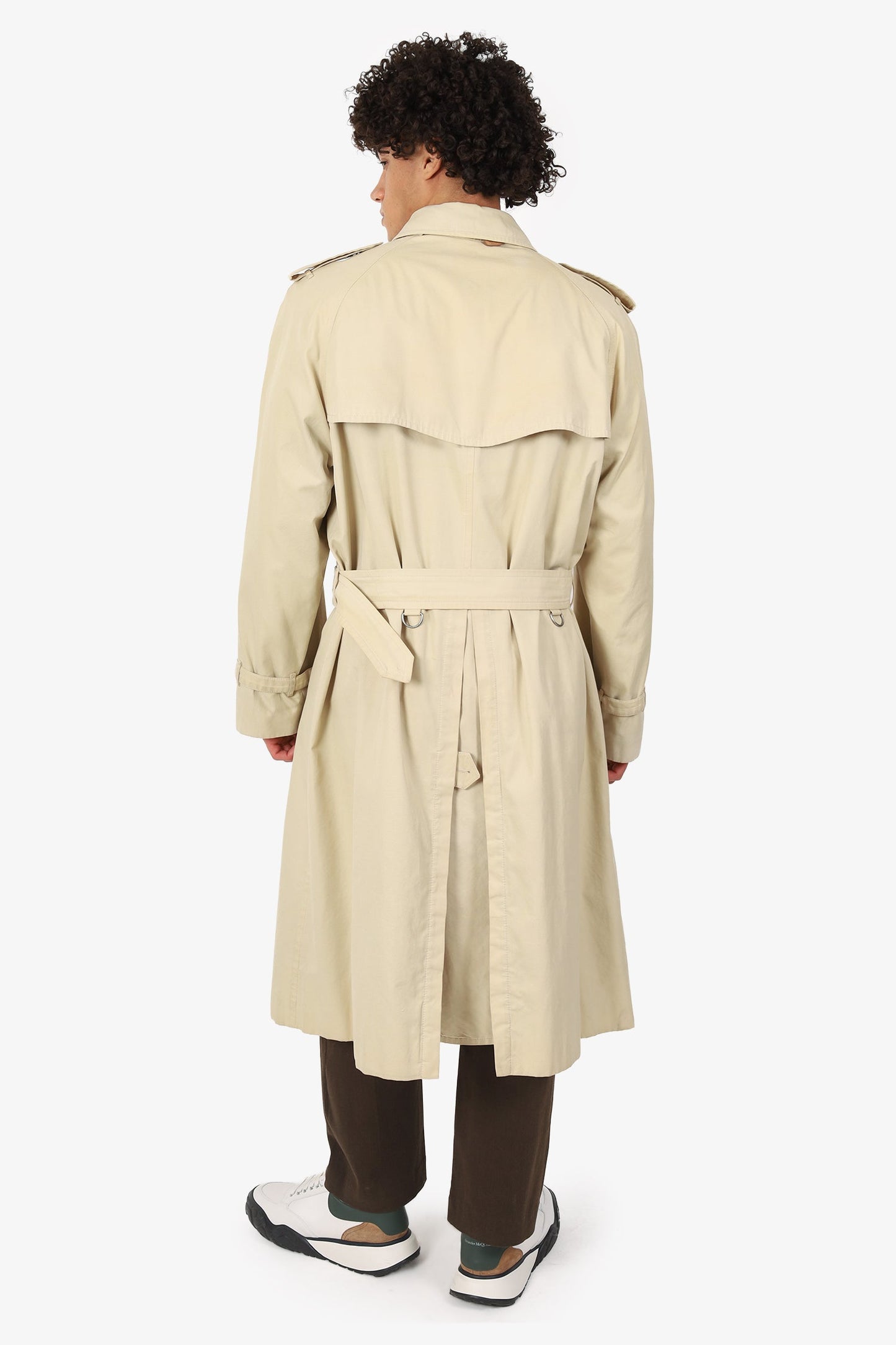 Burberry London Beige Long Trench Coat Size 54 Mens