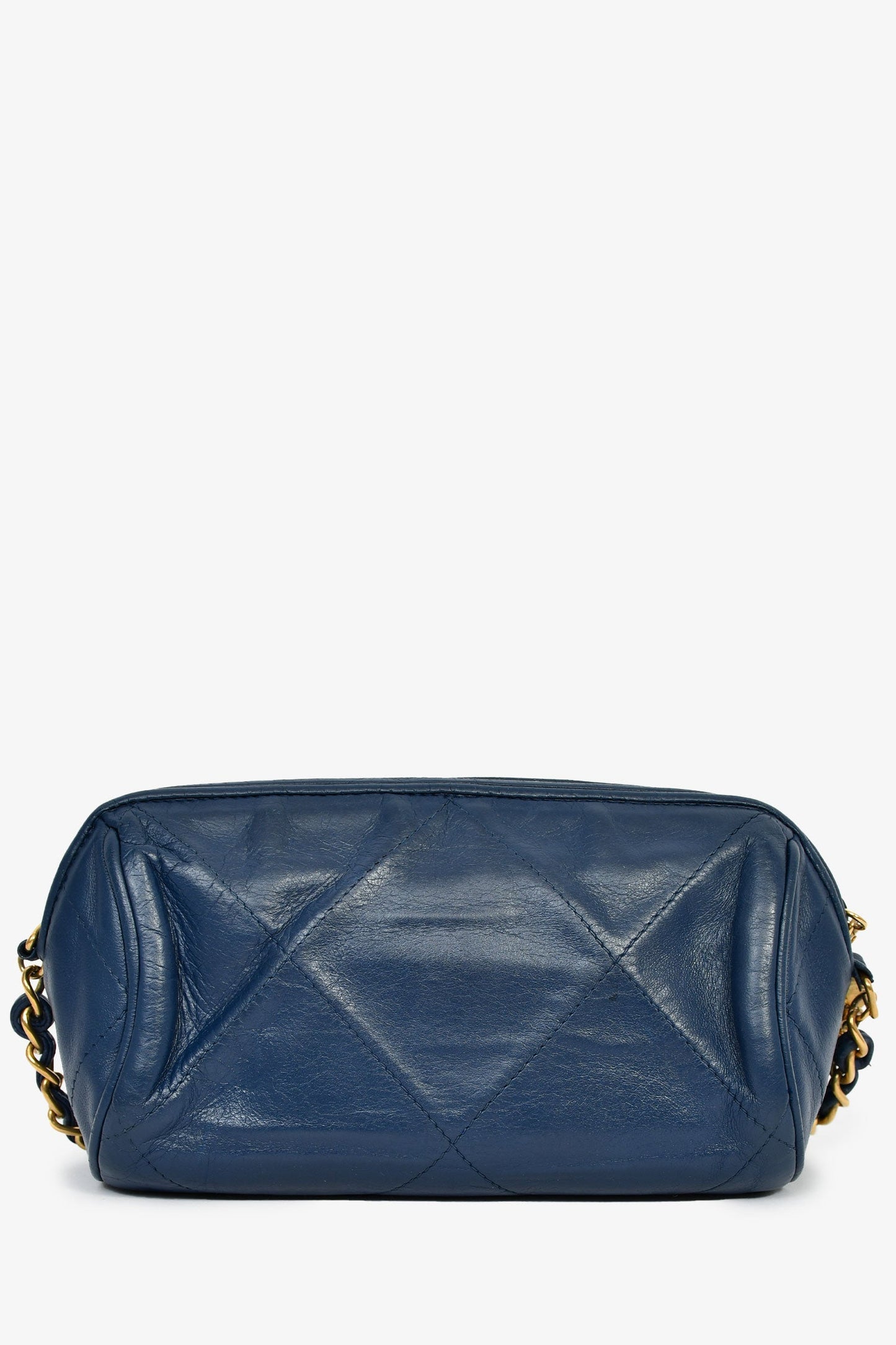 Chanel™ 1986-88 Navy Lambskin Leather Tassel CC Mini Barrel Bag Mini GHW