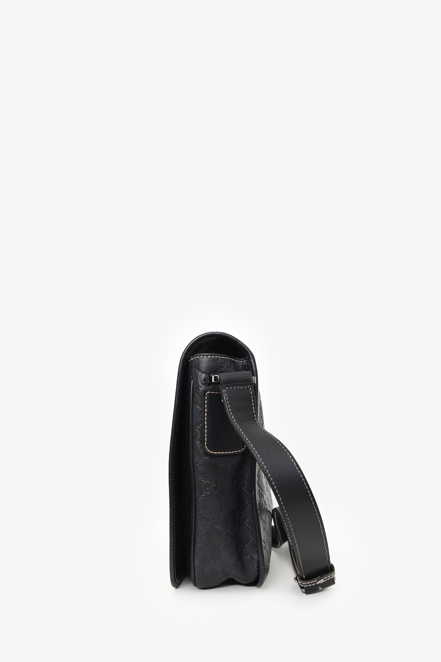 Gucci Black Leather Supreme Messenger Bag