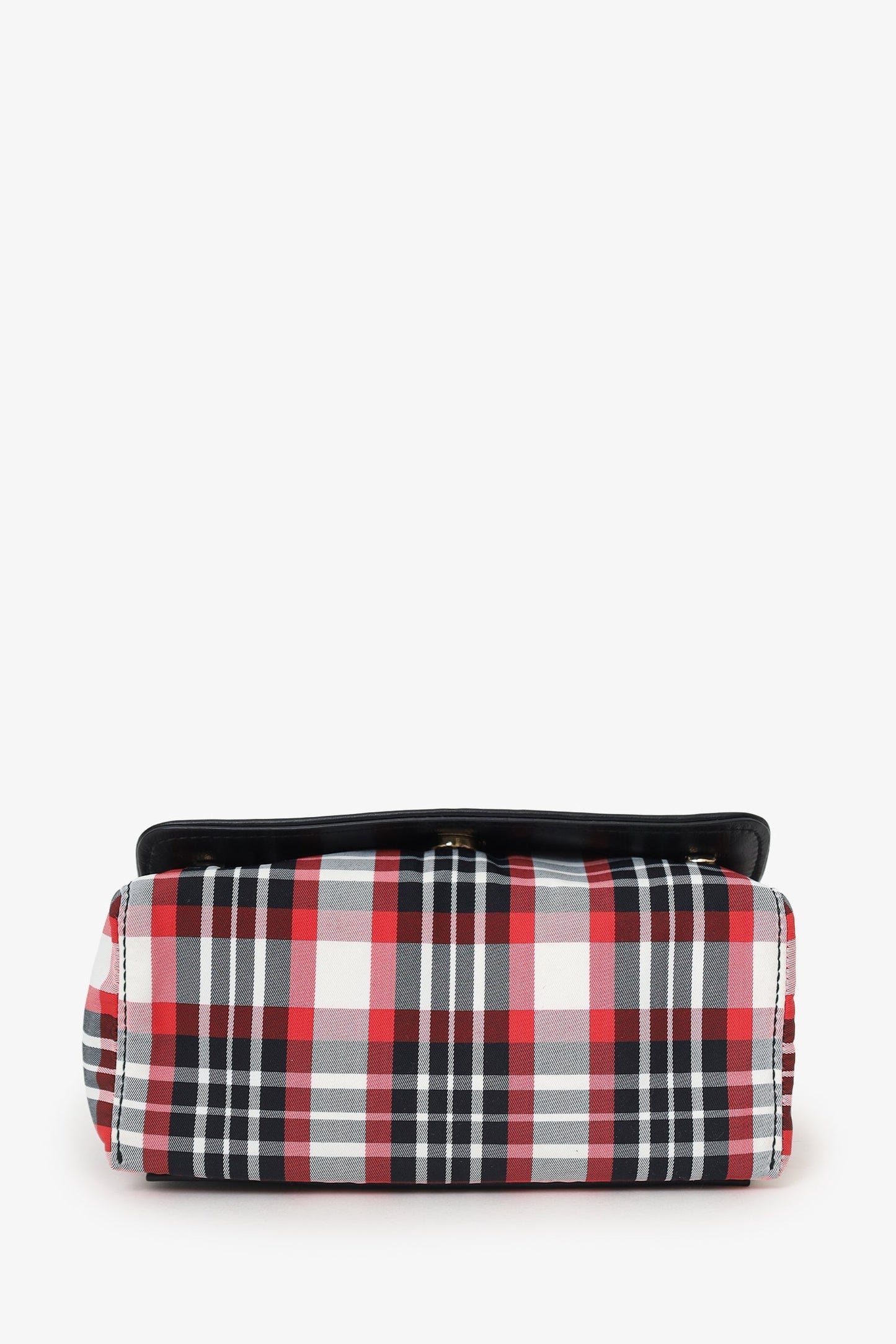 Burberry Red Hackberry Tartan Nylon Crossbody Bag
