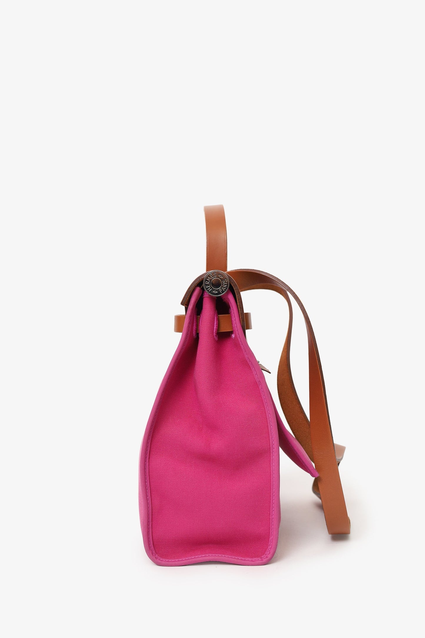 Hermés 2018 L3 Rose Pourpre Canvas/Leather Herbag 31