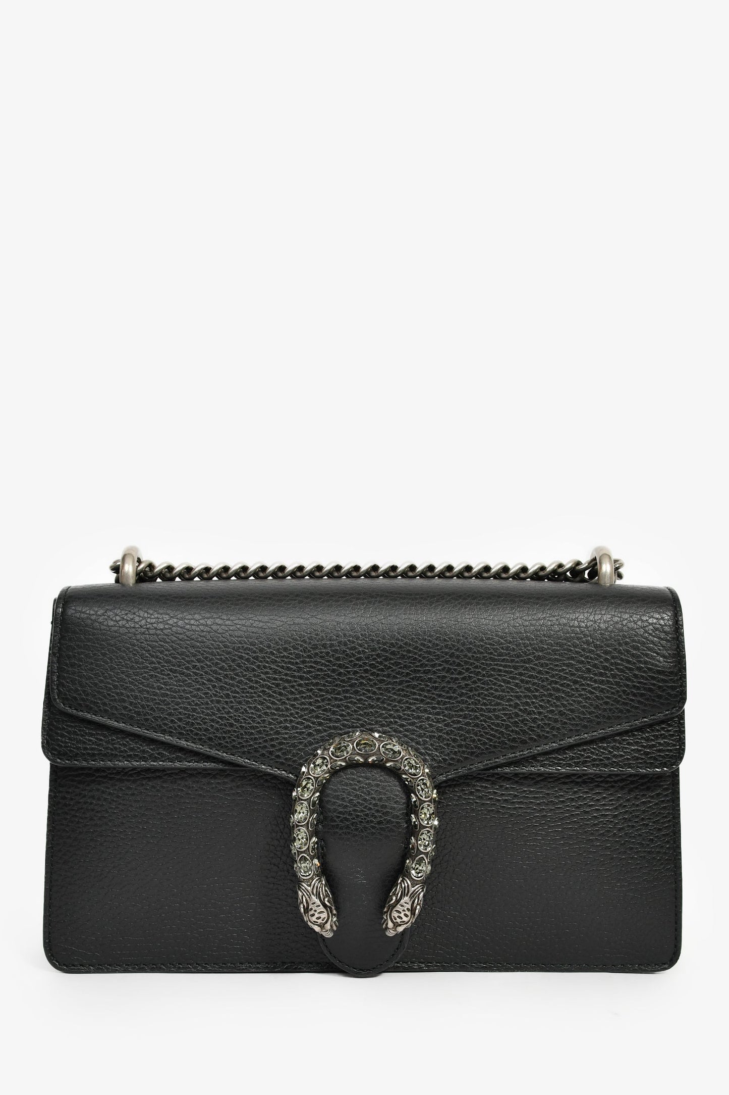 Gucci Black Leather Small Dionysus Shoulder Bag