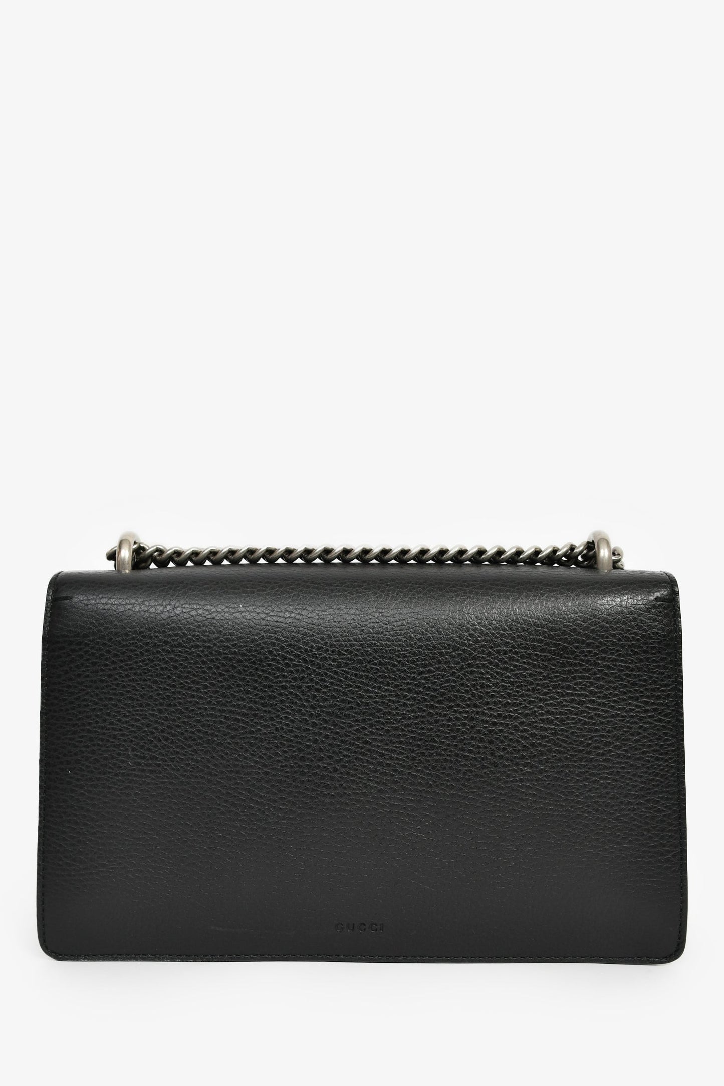 Gucci Black Leather Small Dionysus Shoulder Bag