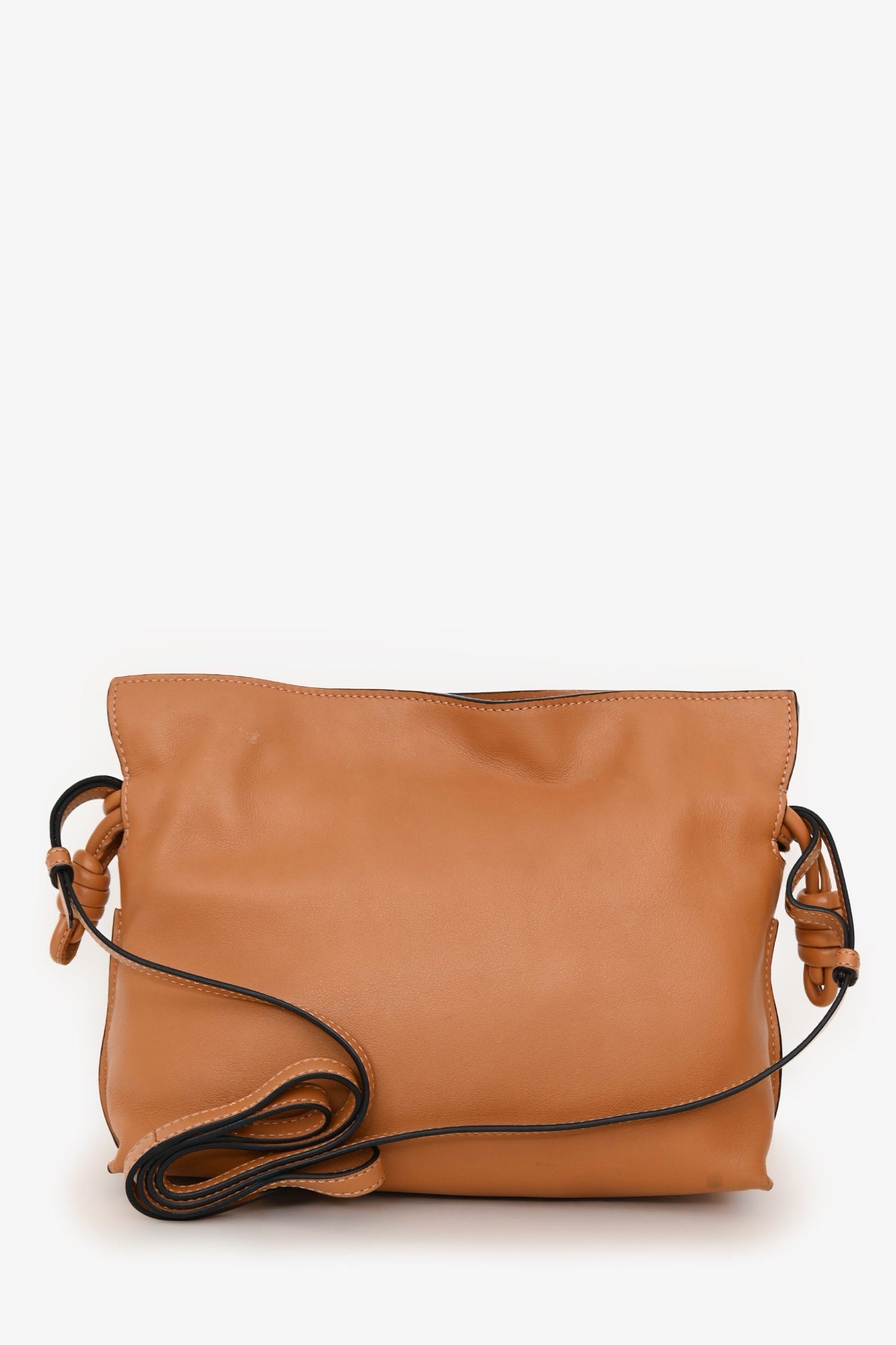 Loewe Brown Leather Mini Flamenco Crossbody