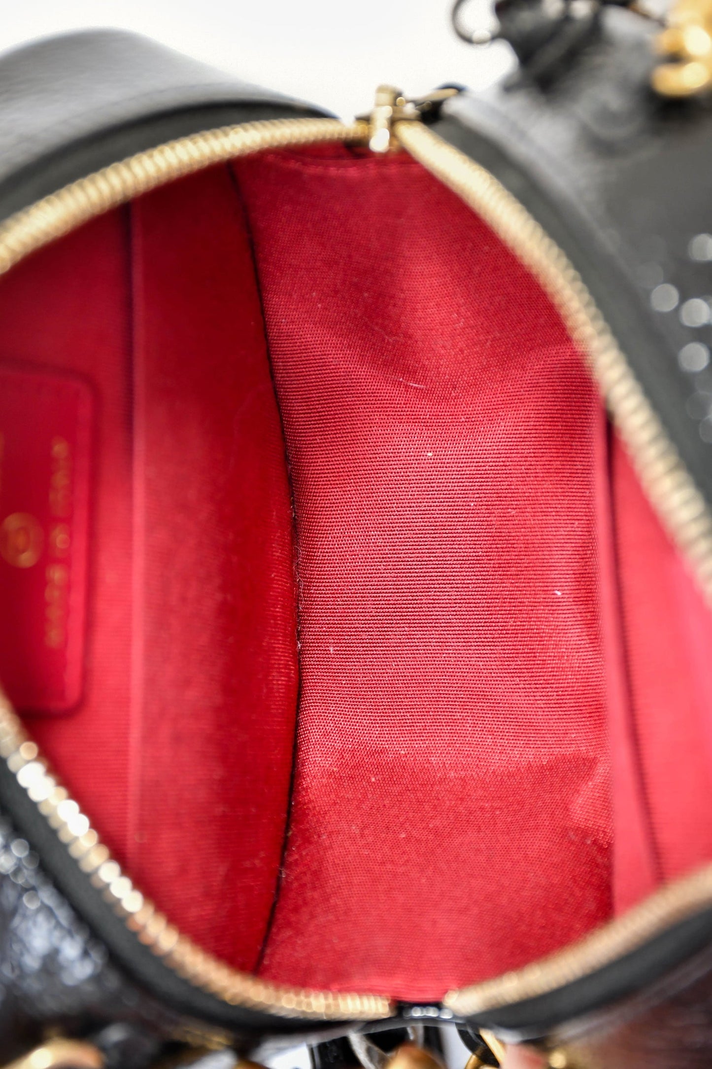 Chanel™ Black Leather Quilted 19 Round Crossbody Bag