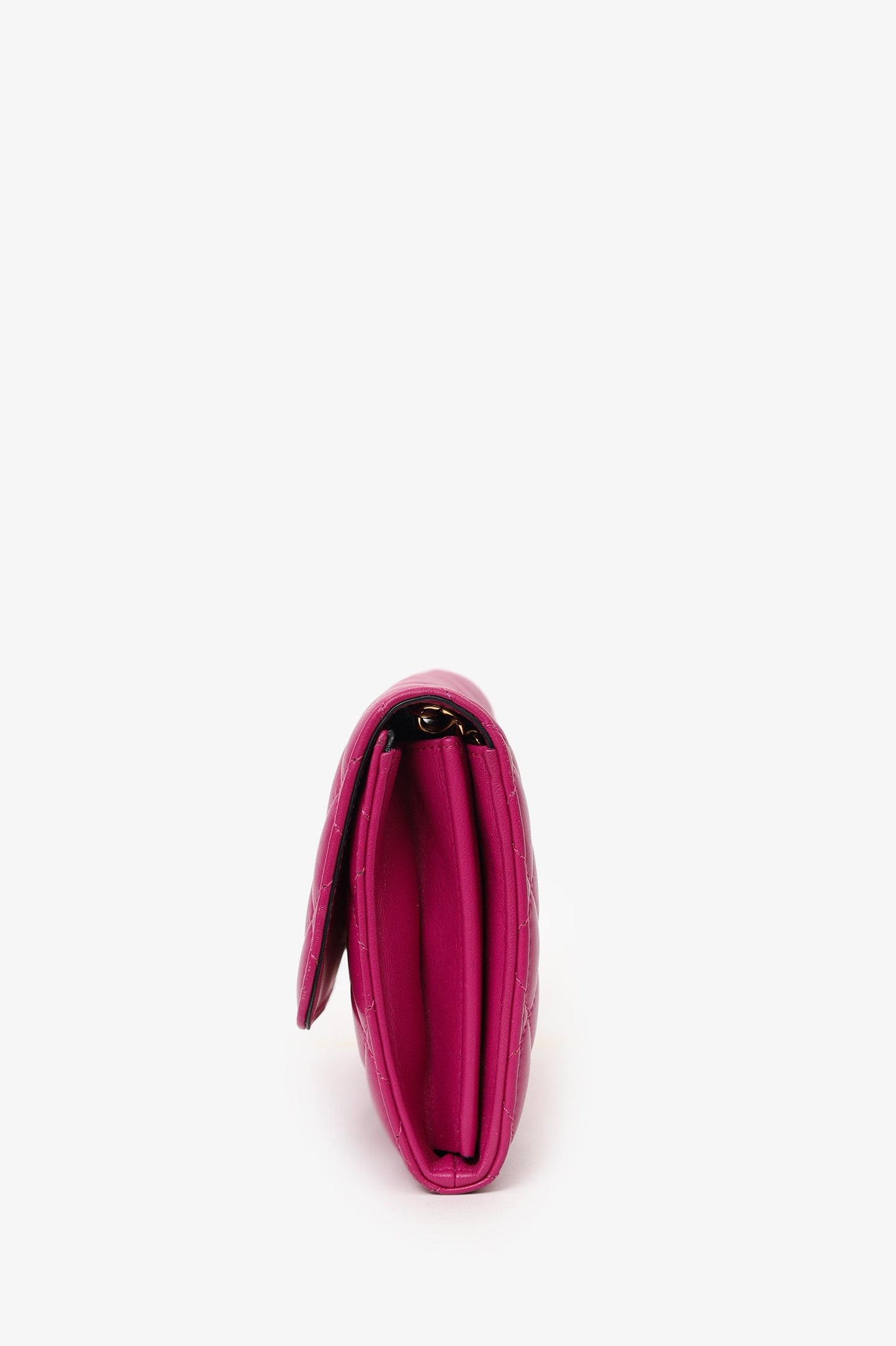 Versace Pink Leather Medusa Wallet On Chain