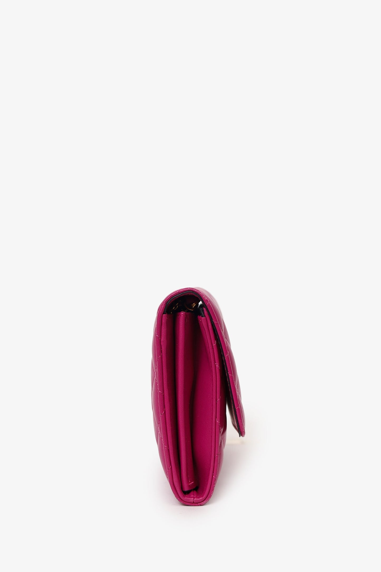 Versace Pink Leather Medusa Wallet On Chain