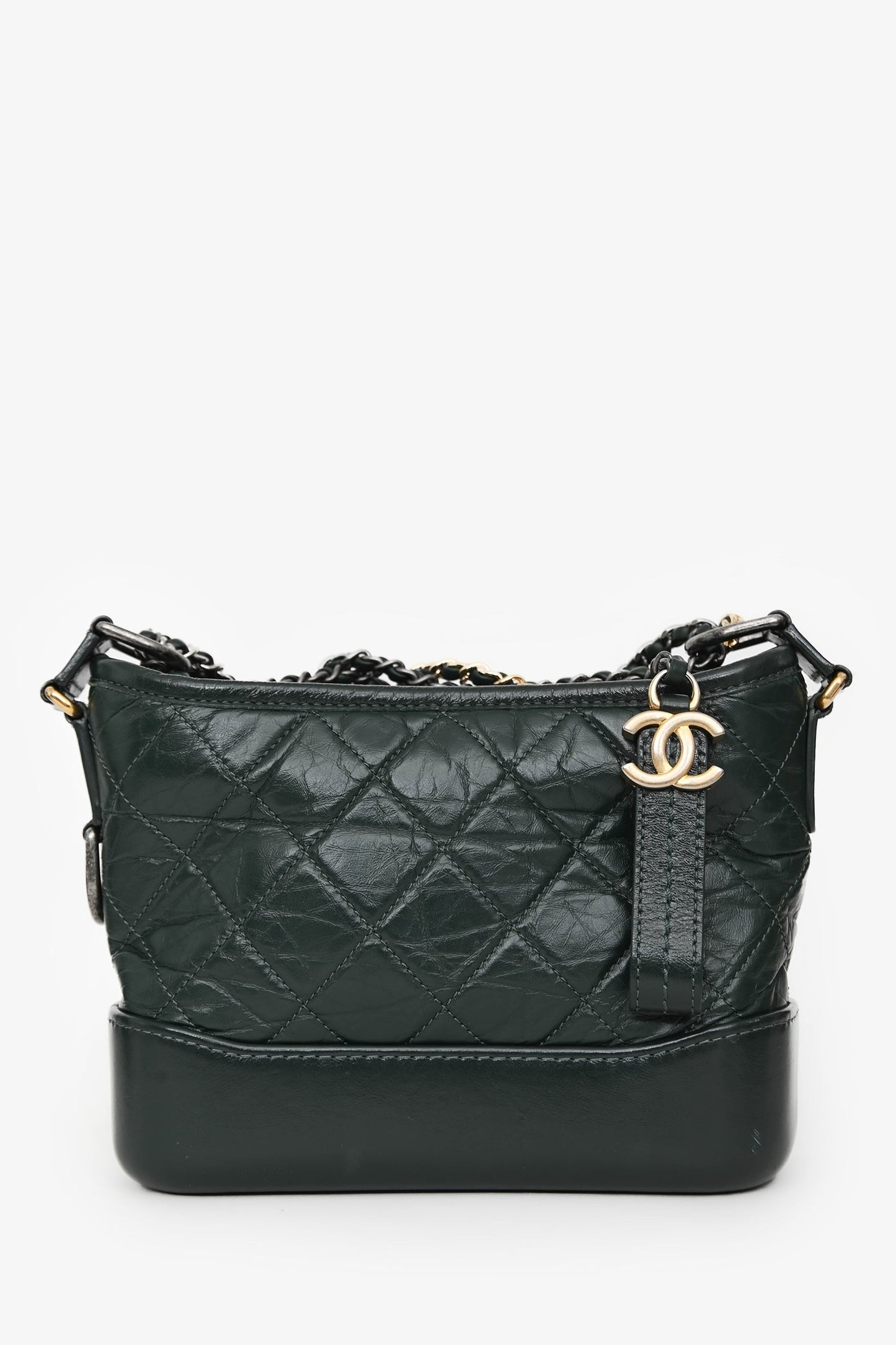 Chanel™ Green Aged Leather Small Gabrielle Crossbody