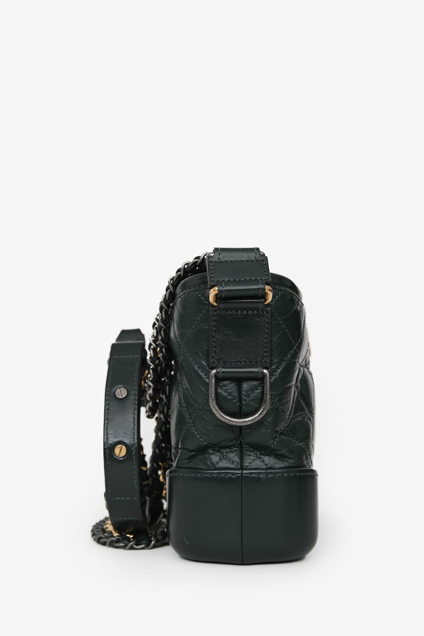 Chanel™ Green Aged Leather Small Gabrielle Crossbody
