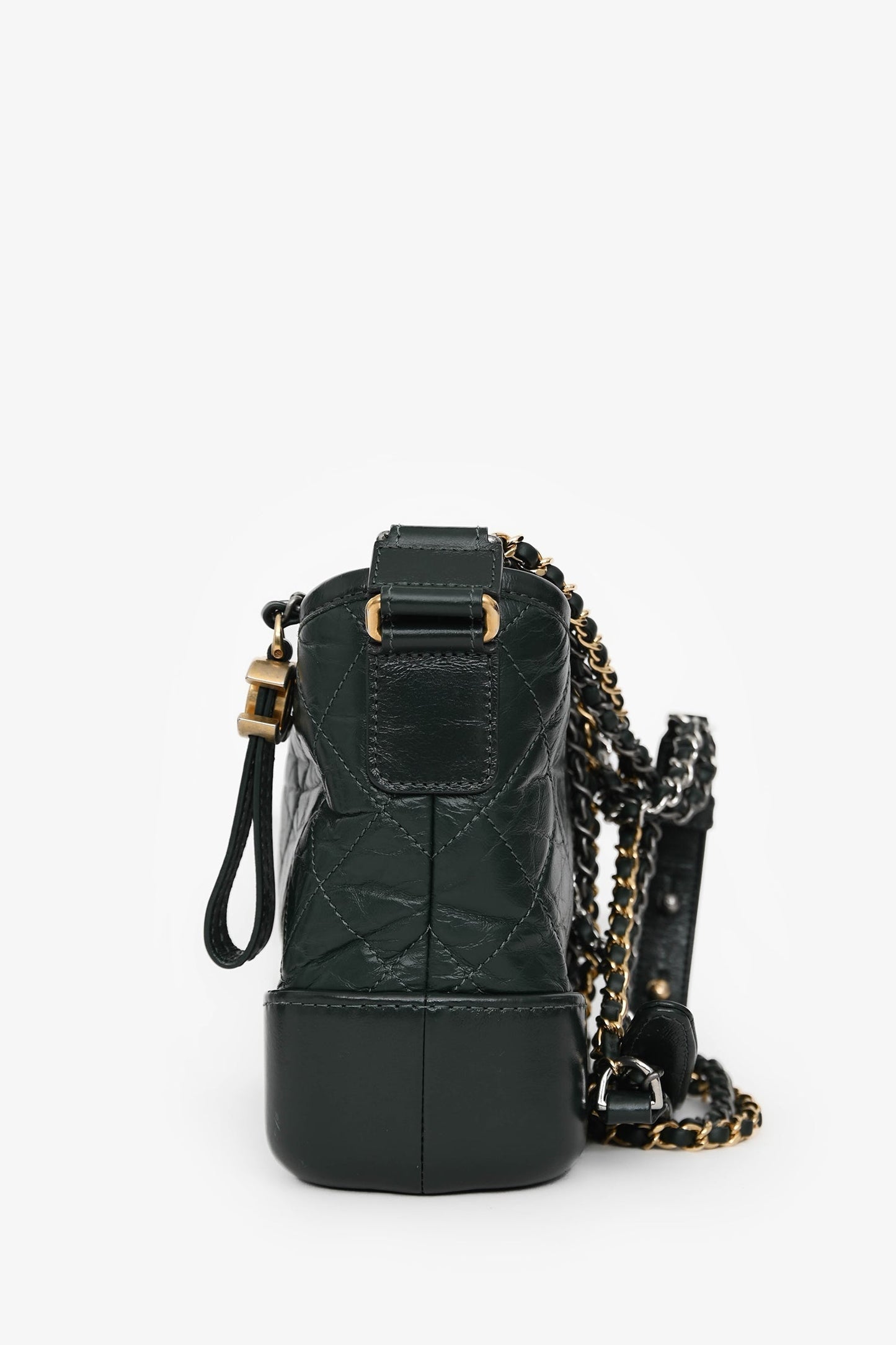 Chanel™ Green Aged Leather Small Gabrielle Crossbody