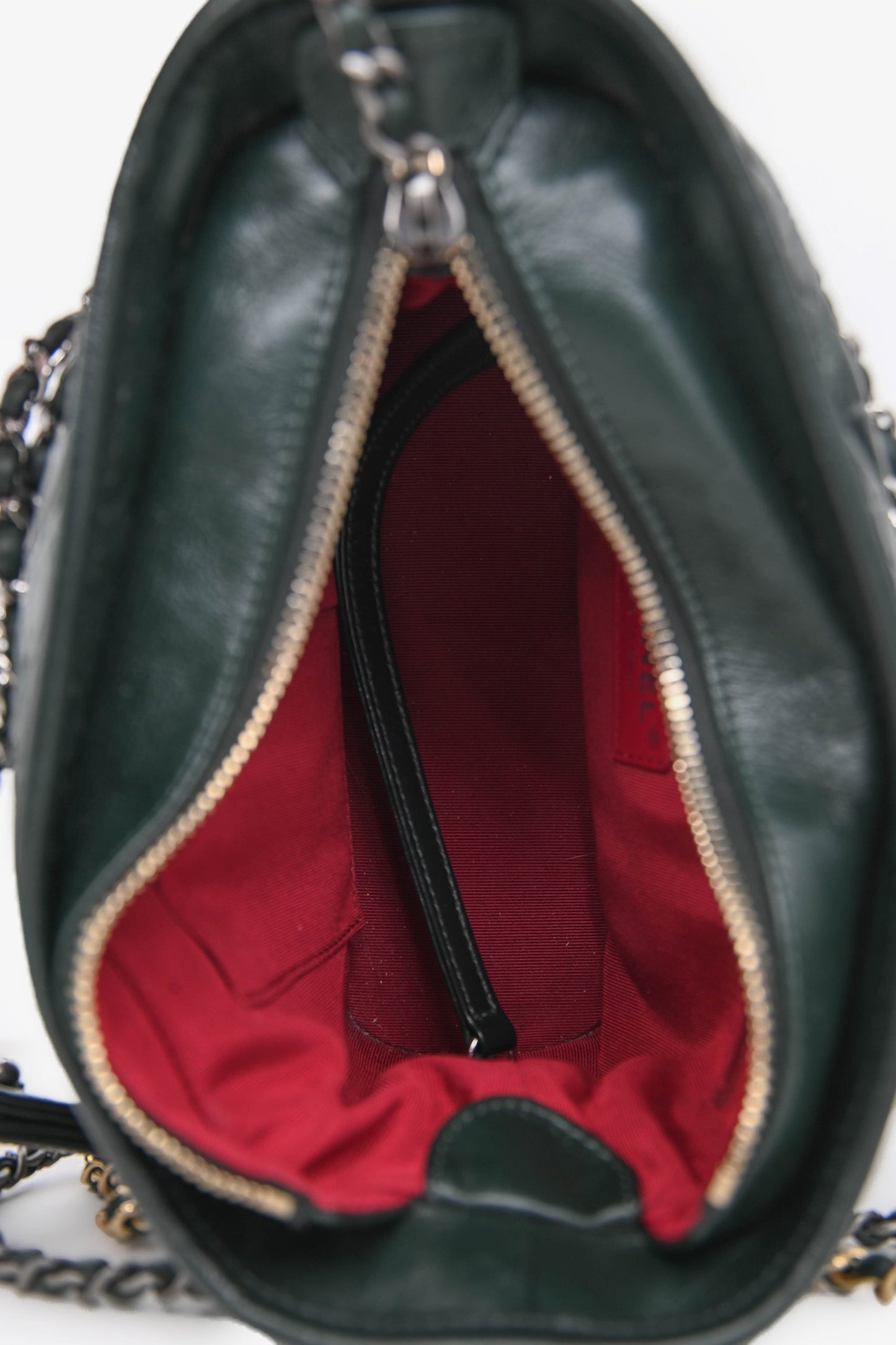 Chanel™ Green Aged Leather Small Gabrielle Crossbody
