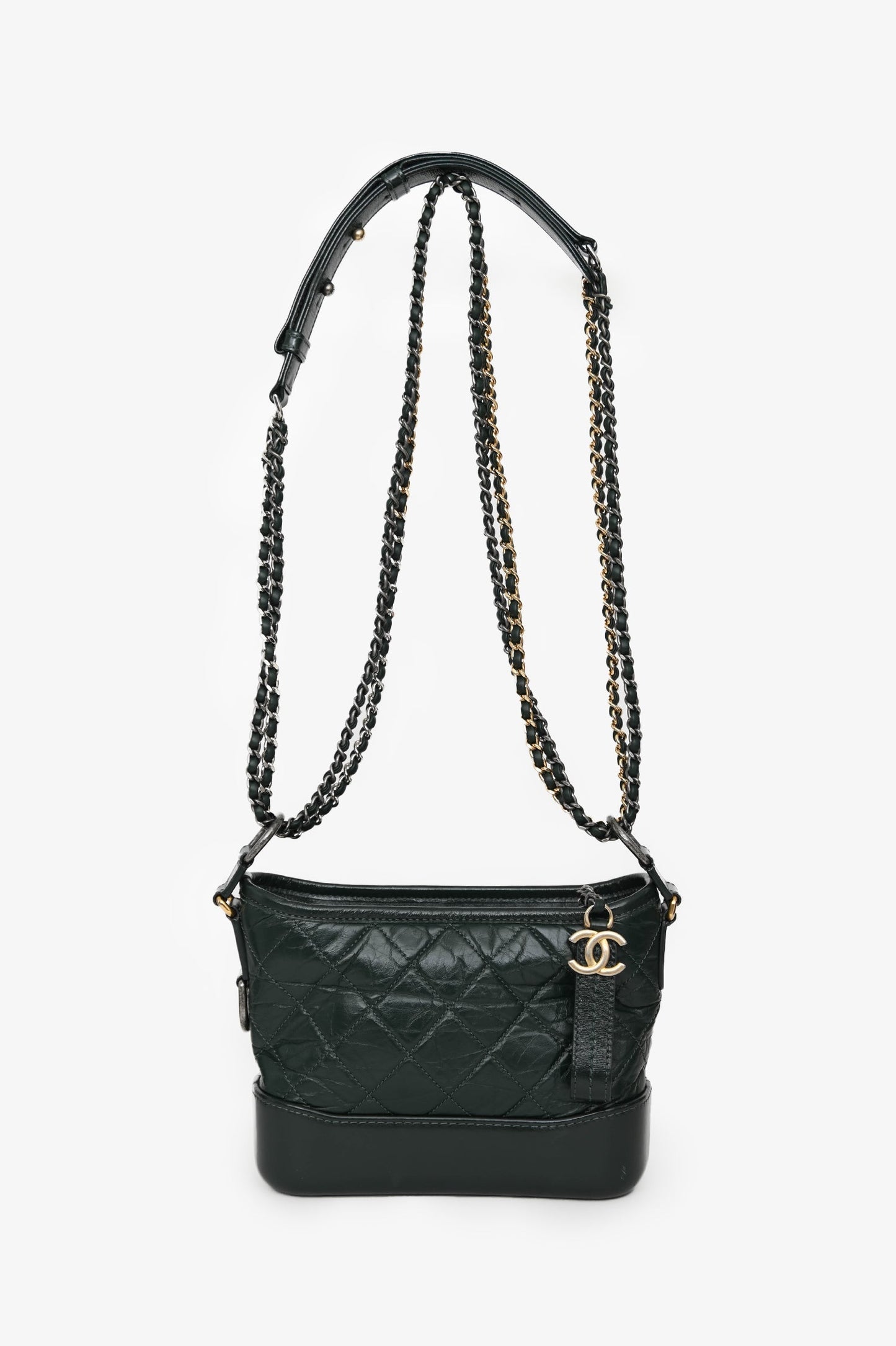 Chanel™ Green Aged Leather Small Gabrielle Crossbody