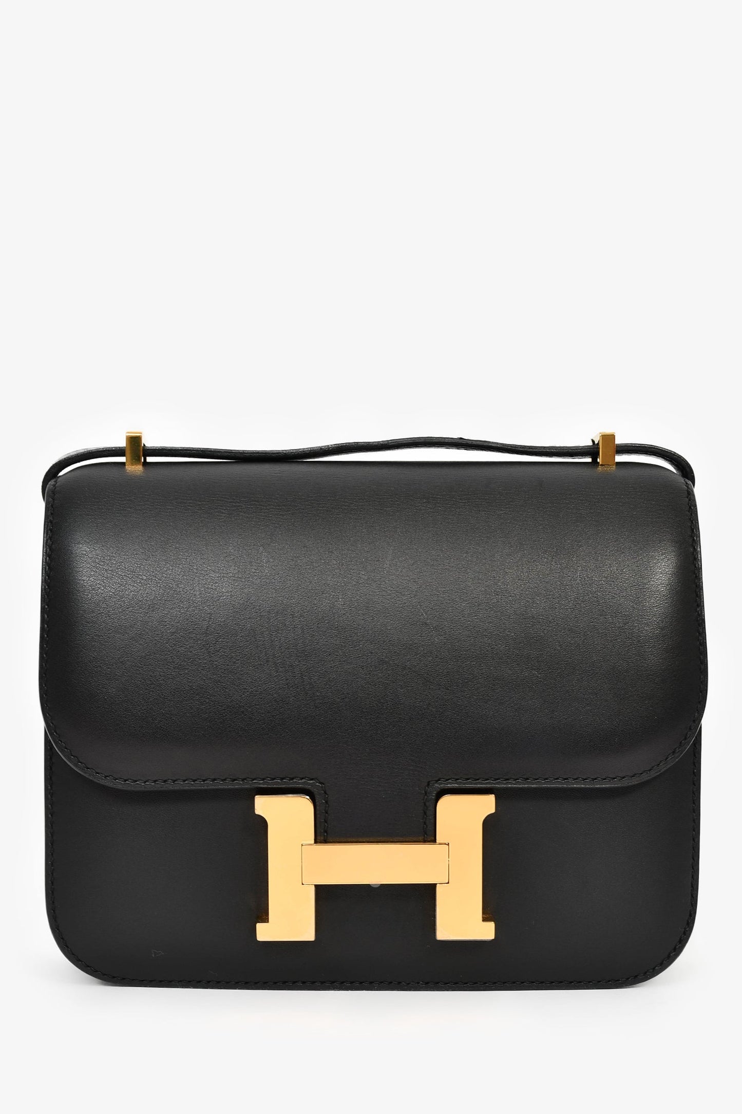 Hermes 2016 Black Swift Leather Mini Constance 18