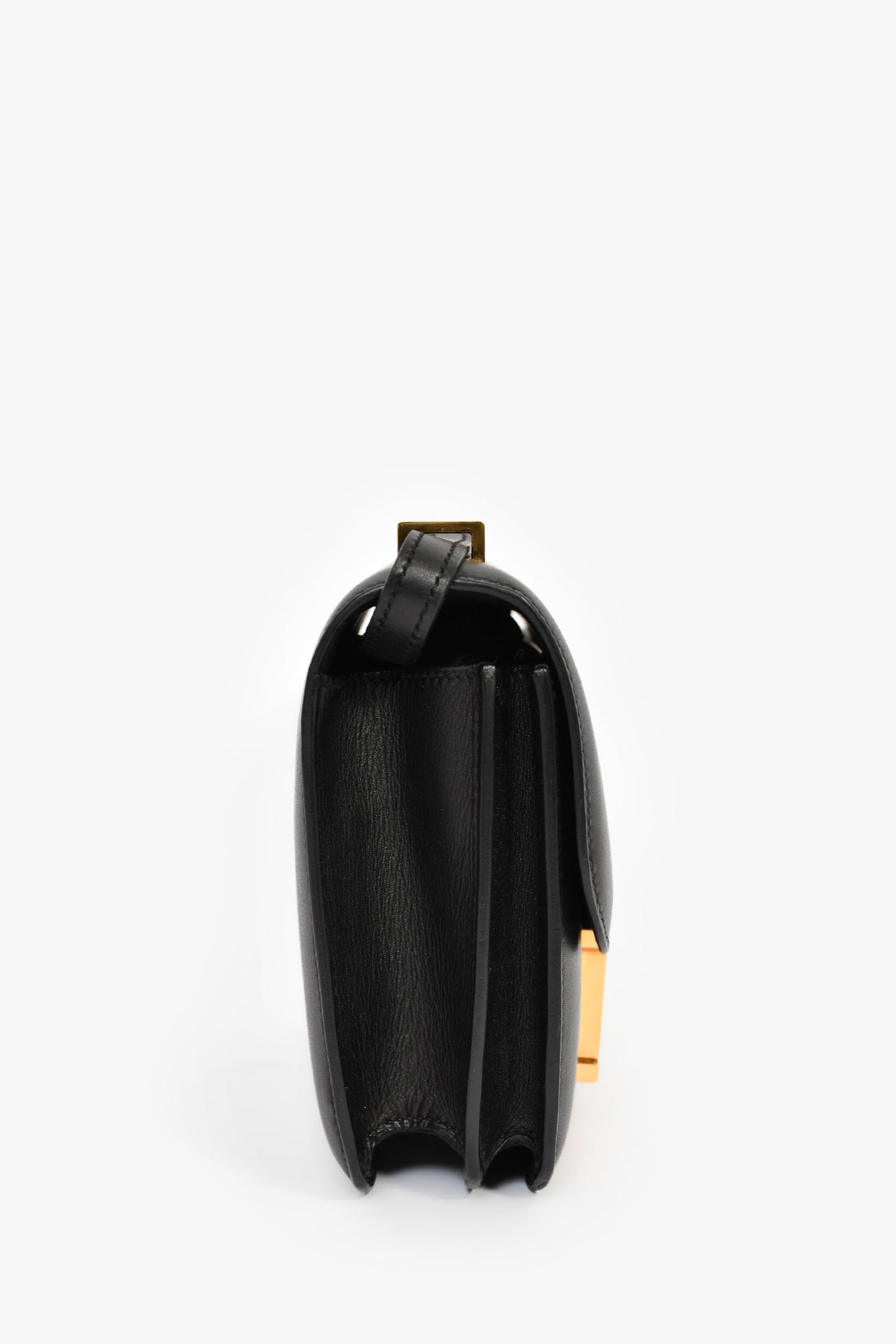 Hermes 2016 Black Swift Leather Mini Constance 18