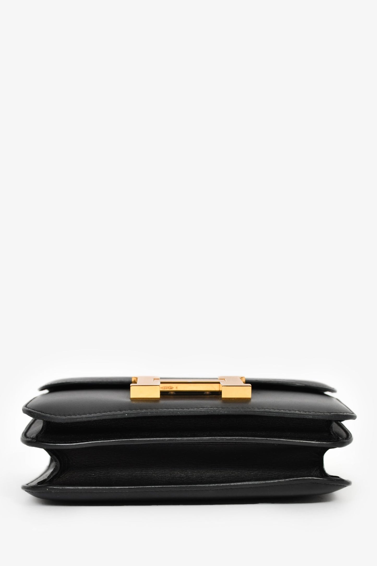 Hermes 2016 Black Swift Leather Mini Constance 18