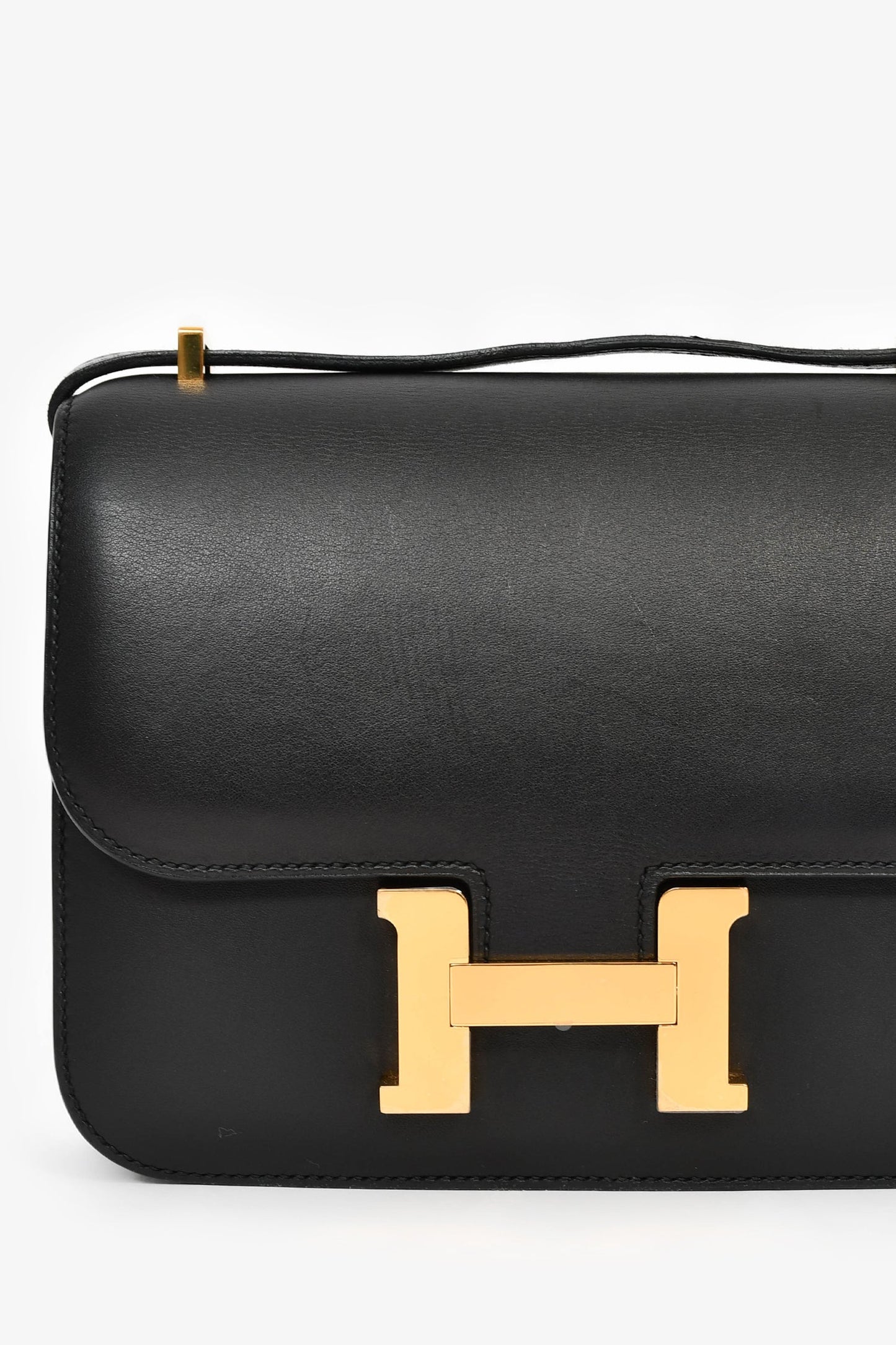 Hermes 2016 Black Swift Leather Mini Constance 18