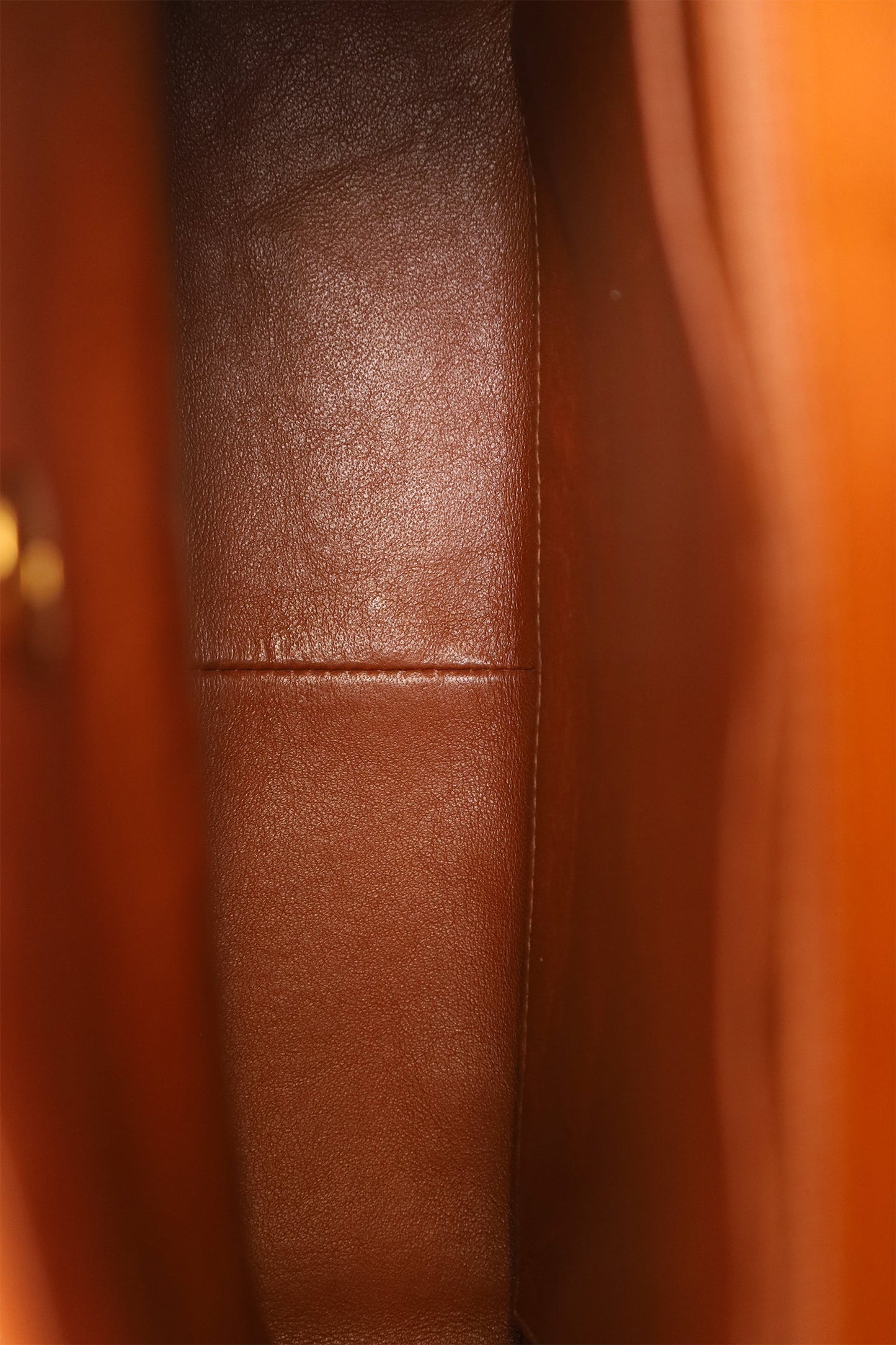 Chanel™ 1996-97 Orange Nylon Quilted Two Pocket Shoulder Bag