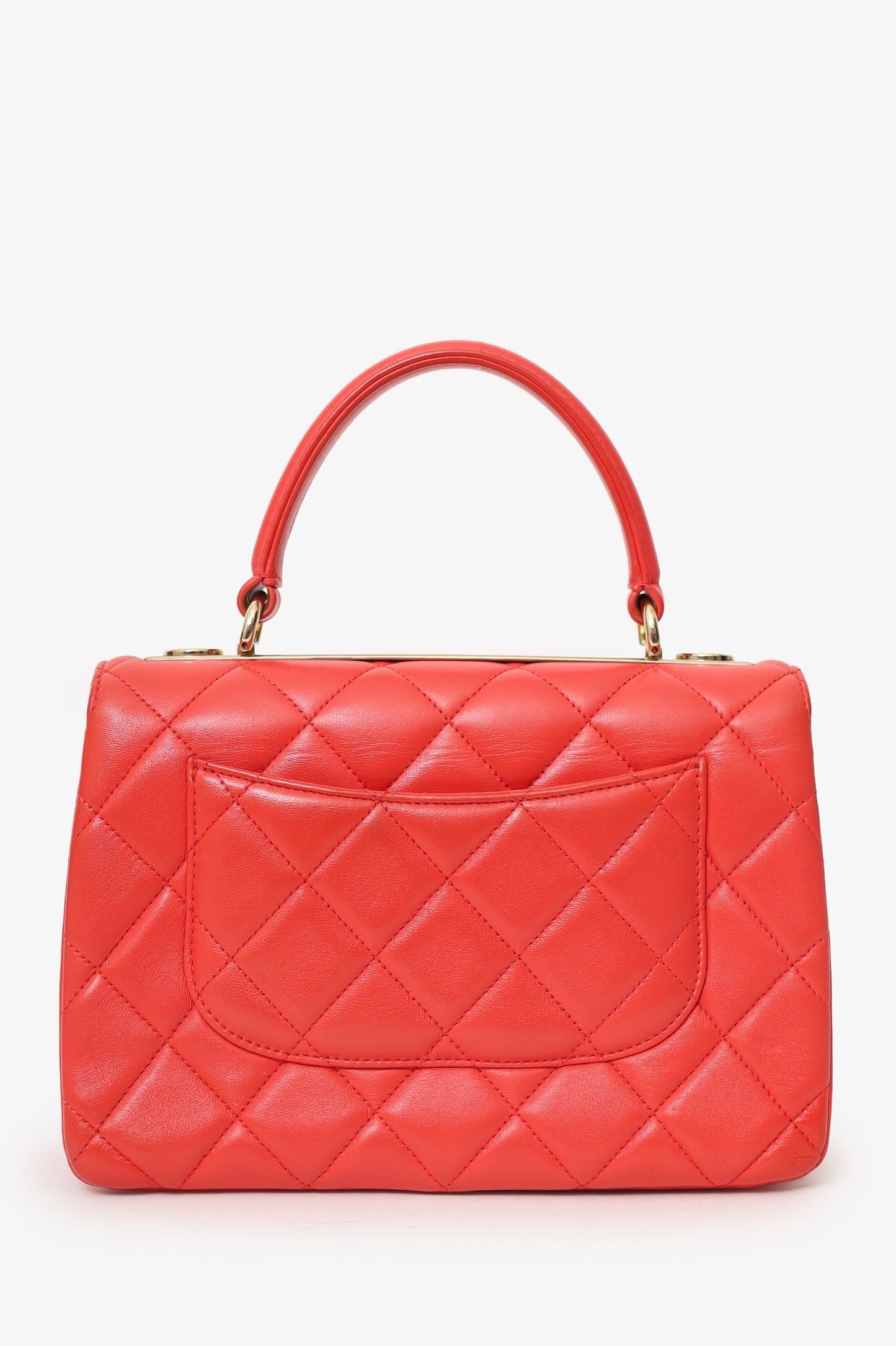 Chanel™ 2019 Red Leather Trendy CC Small Top Handle