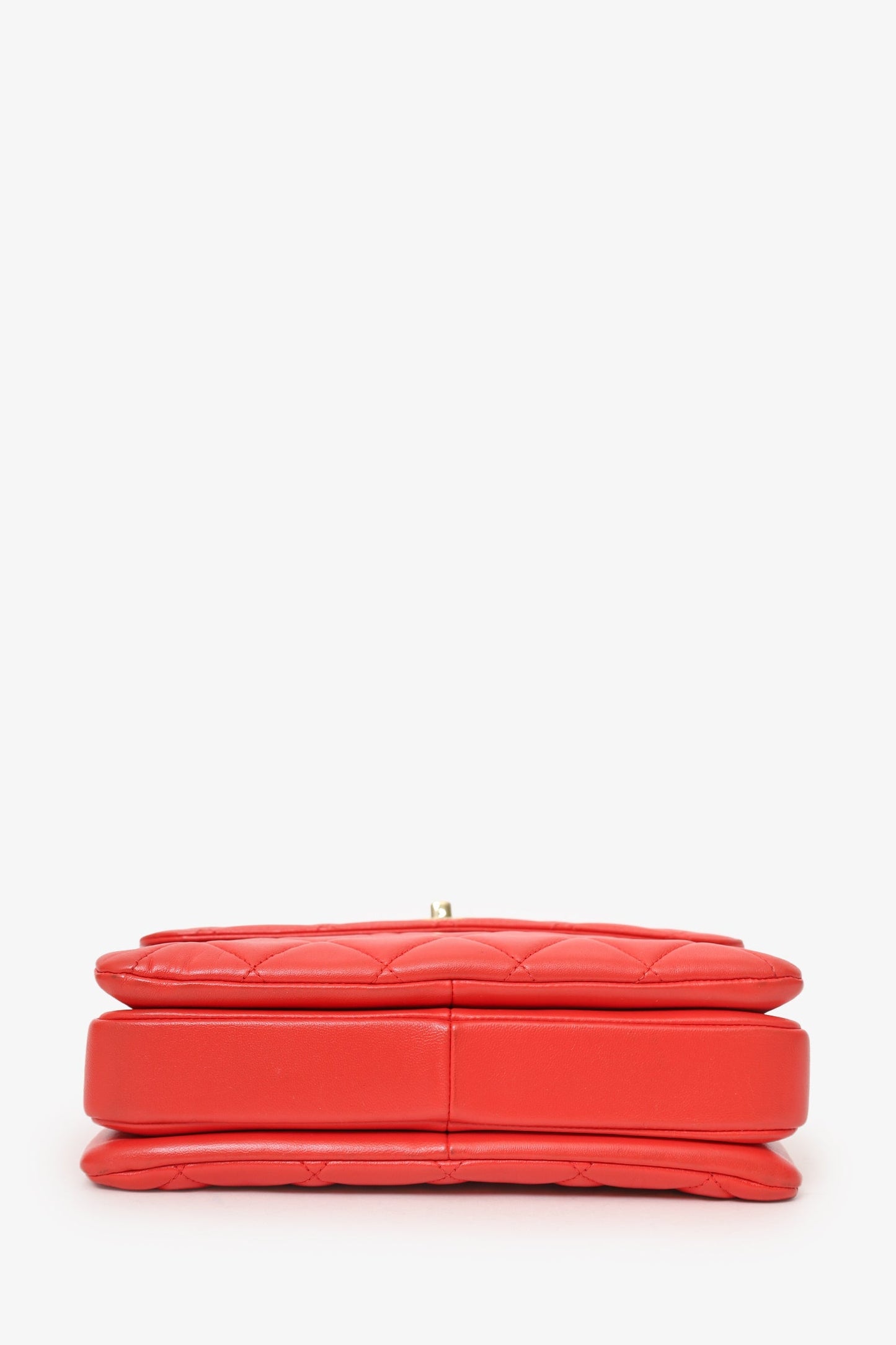 Chanel™ 2019 Red Leather Trendy CC Small Top Handle