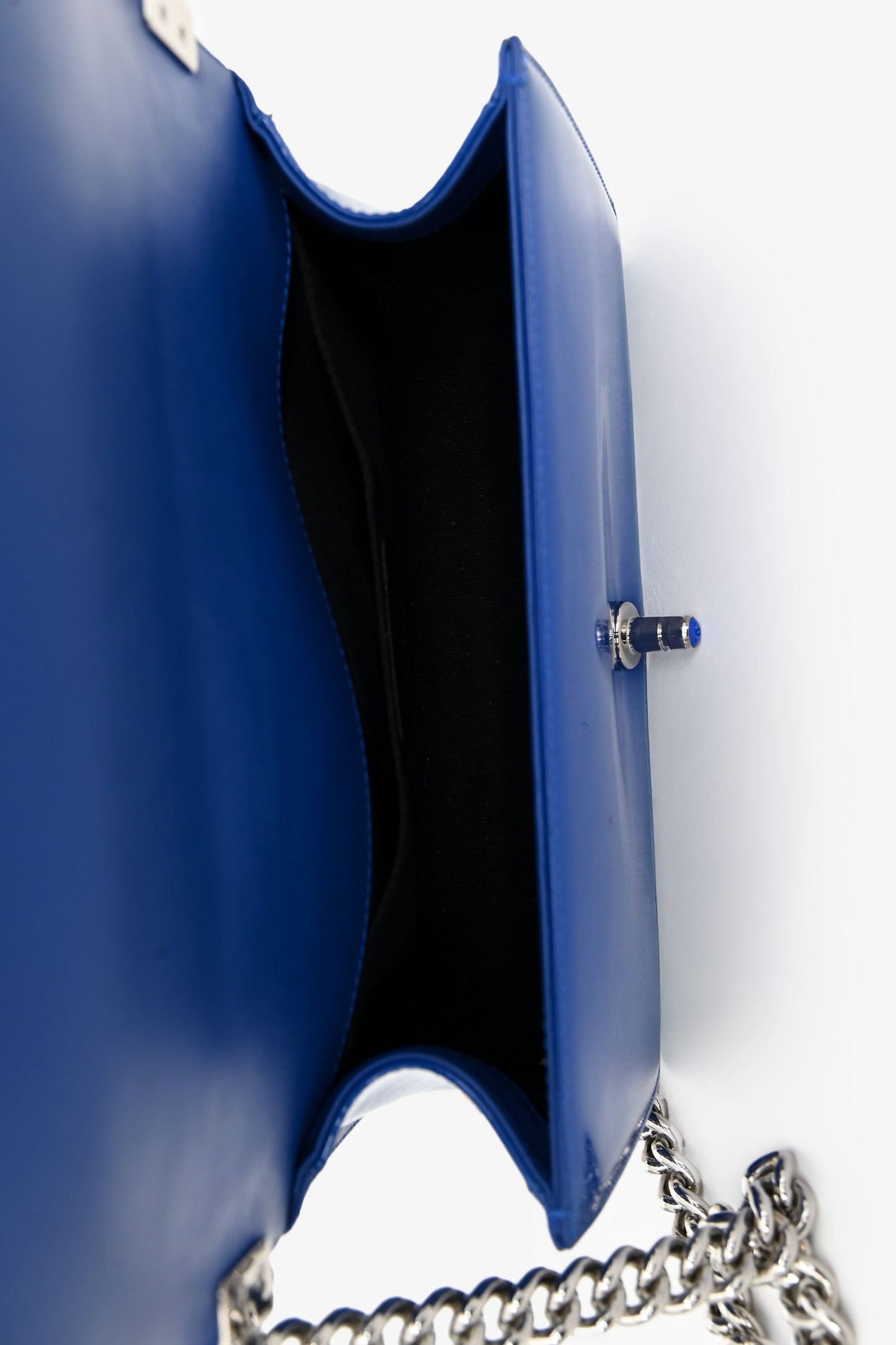 Chanel™ 2014/15 Cobalt Blue Patent Old Medium Boy Bag