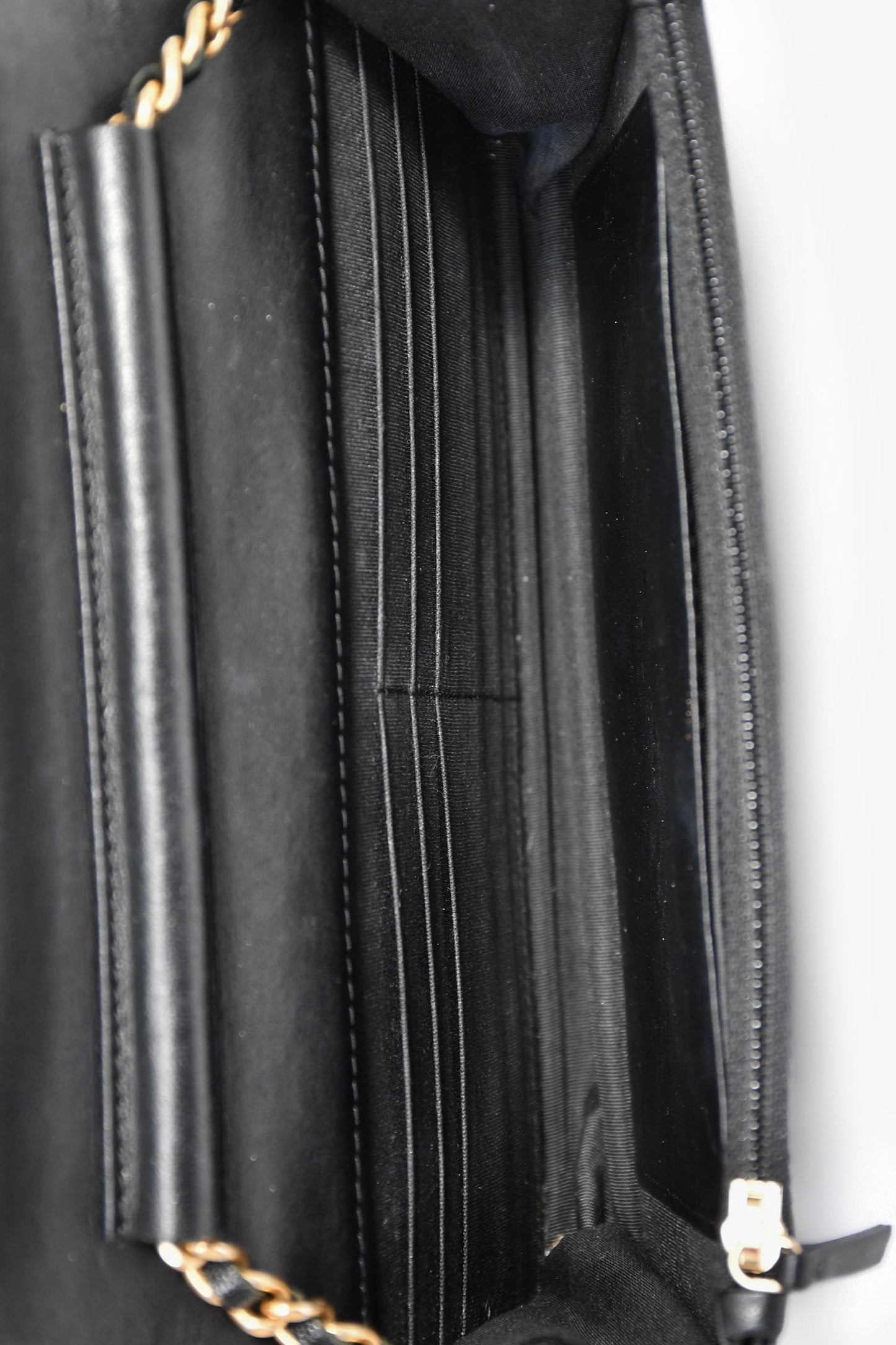 Chanel™ 2018/19 Black Caviar Leather CC Boy Wallet on Chain