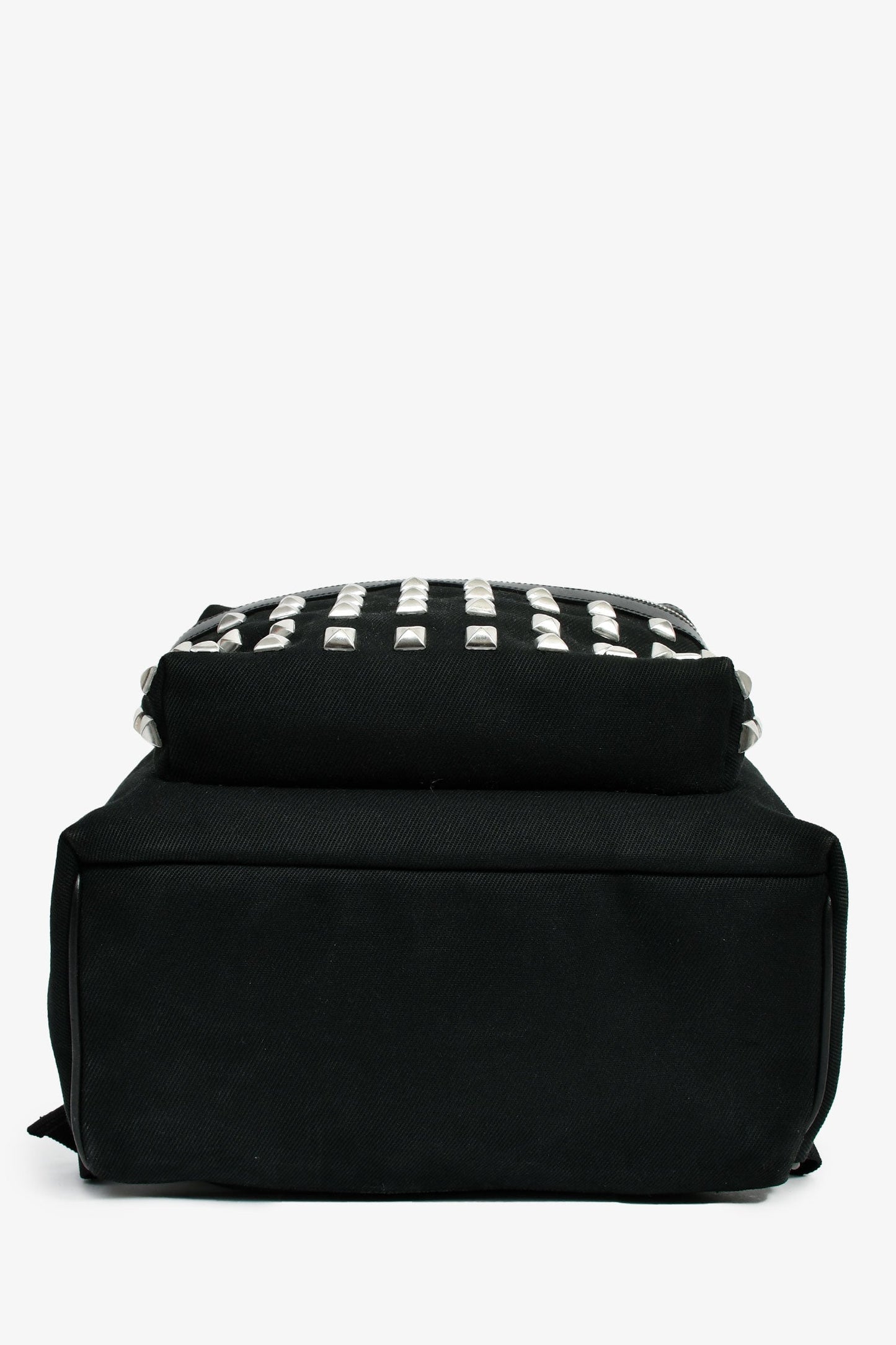 Saint Laurent Black Canvas City Studs Backpack