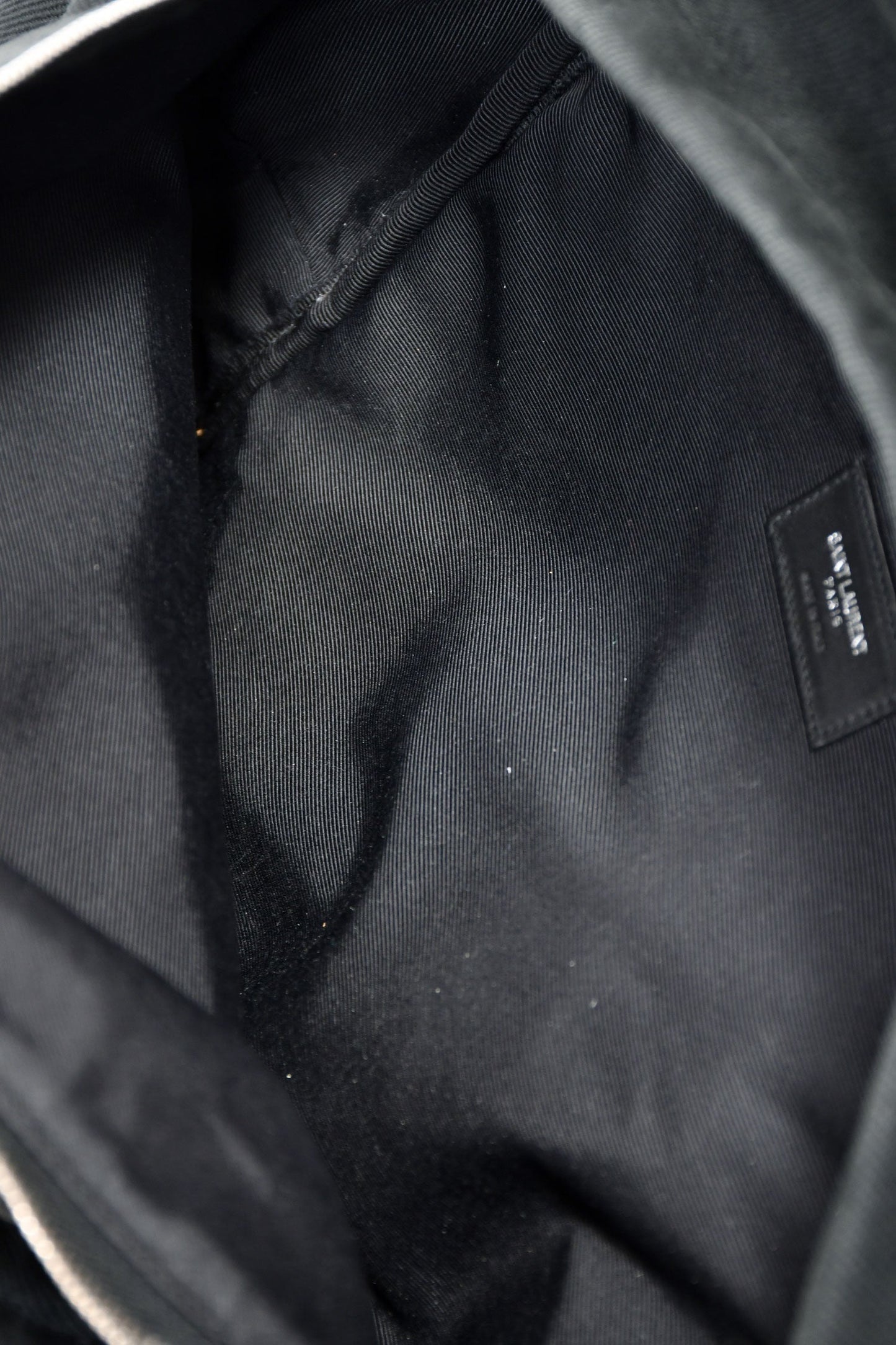 Saint Laurent Black Canvas City Studs Backpack