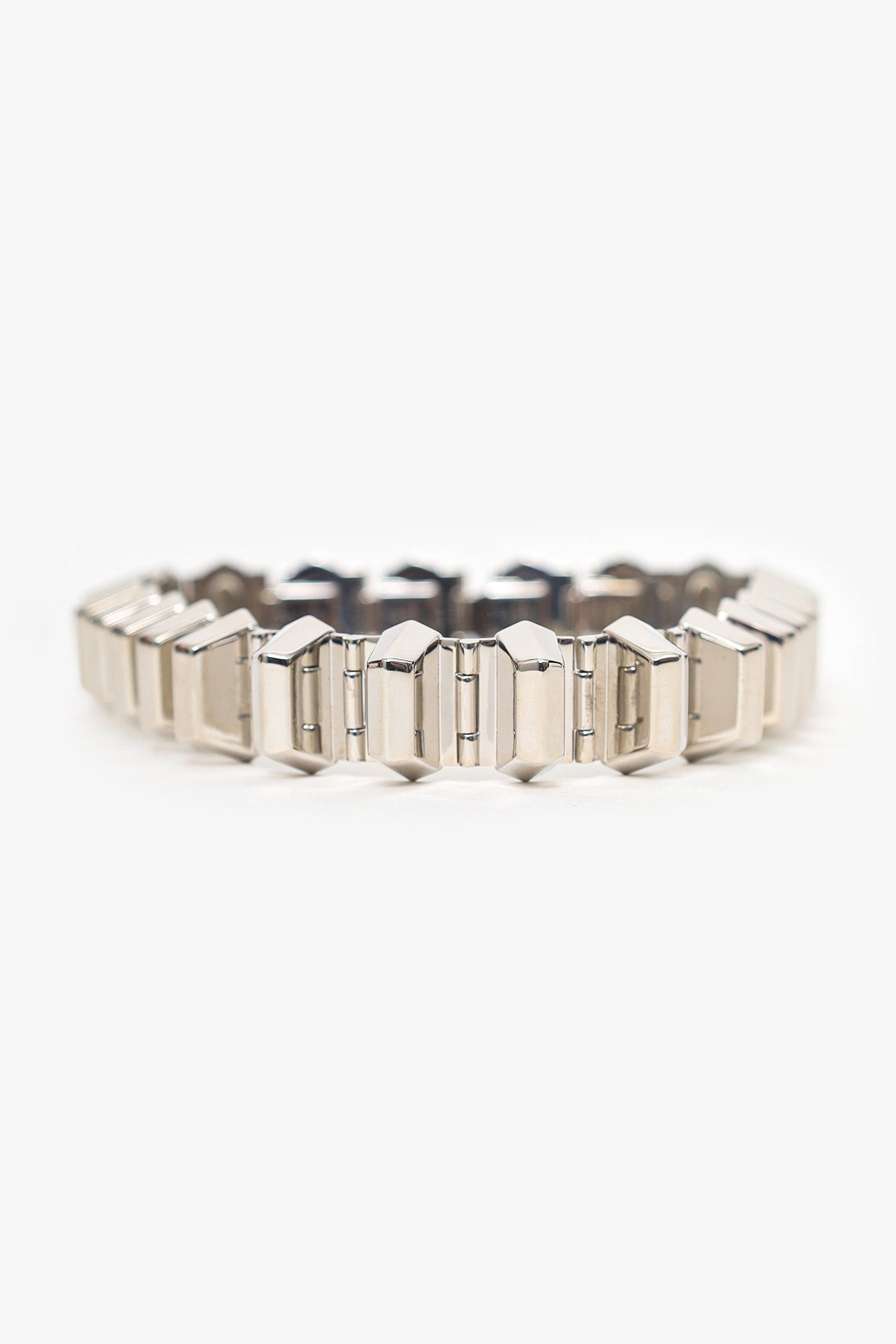 Gucci Silver Tone Spike Choker Necklace