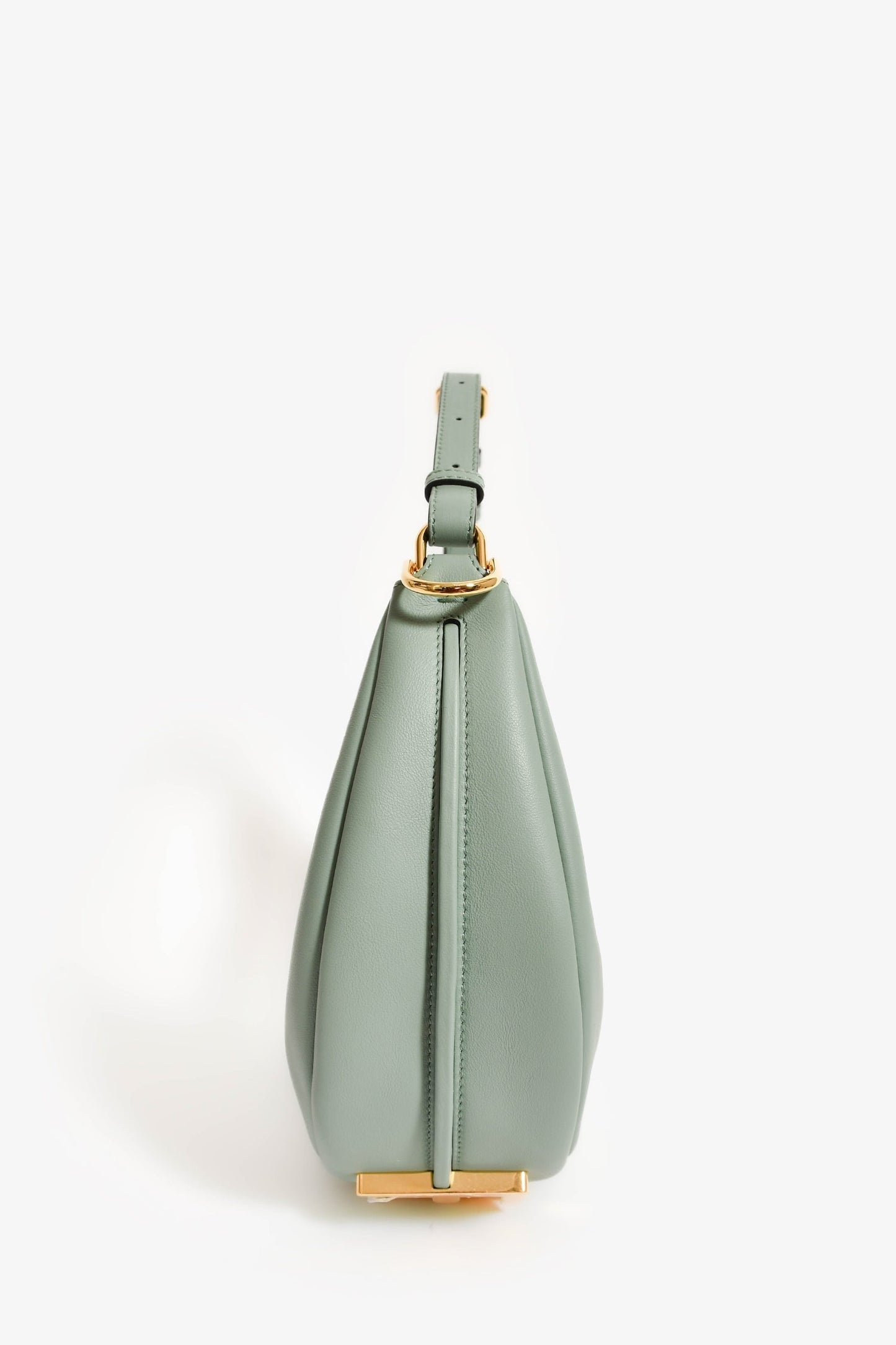 Fendi Blue Leather 'Fendigraphy' Shoulder Bag