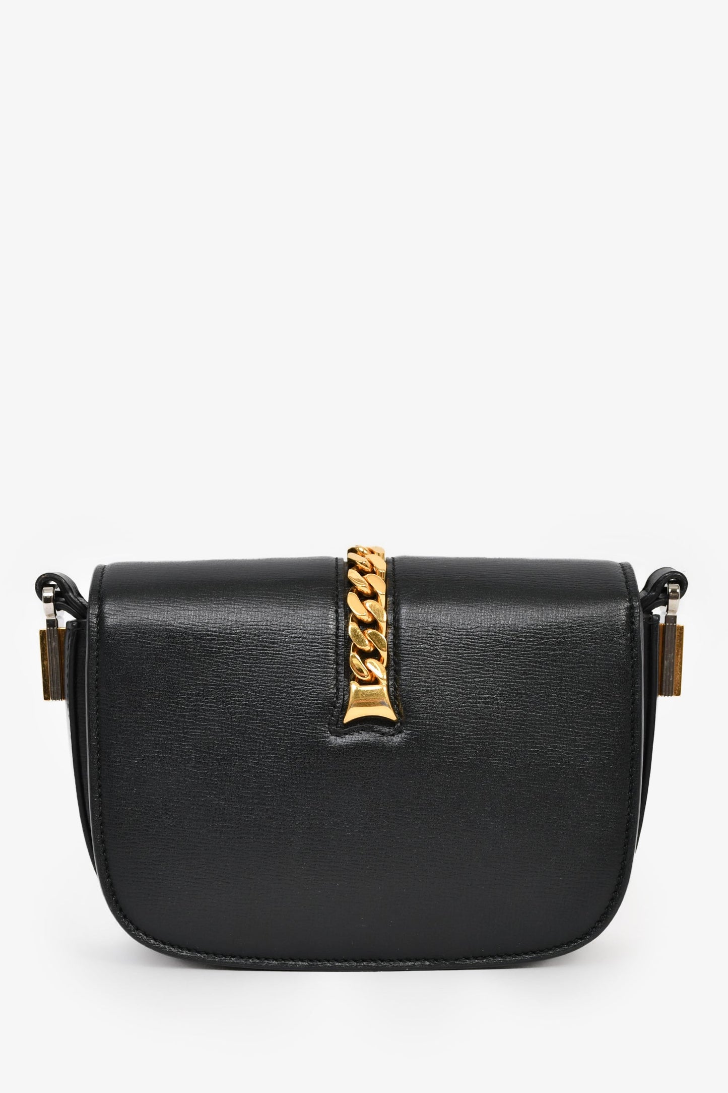 Gucci Black Leather Sylvie 1969 Mini Shoulder Bag