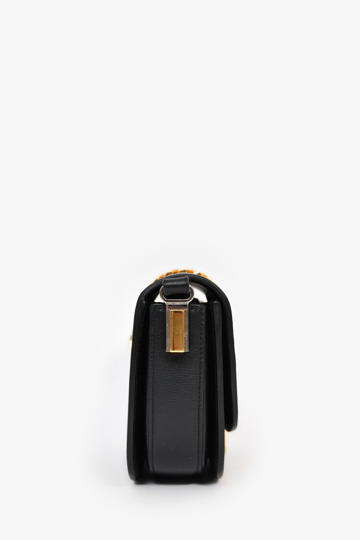 Gucci Black Leather Sylvie 1969 Mini Shoulder Bag