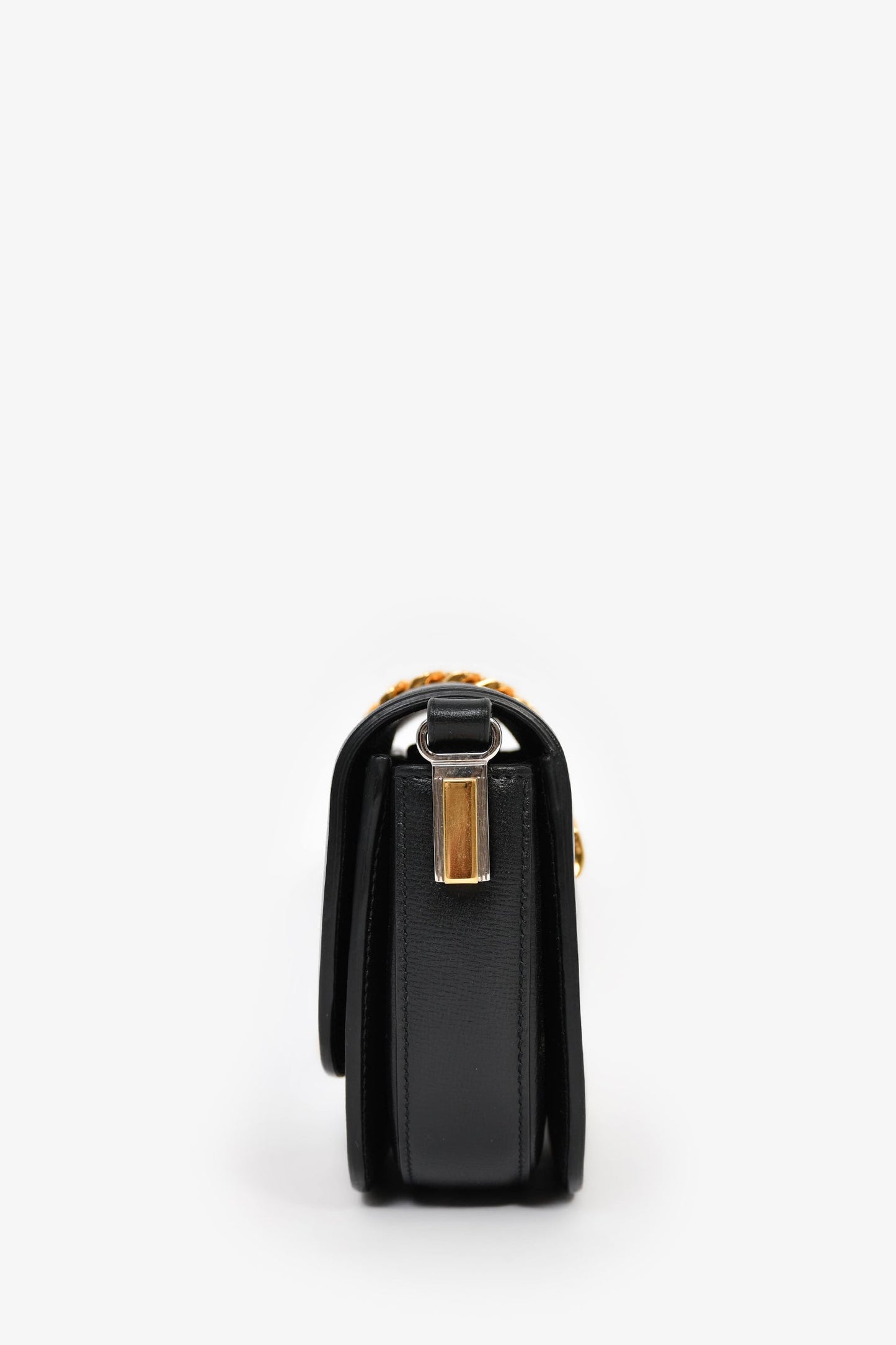 Gucci Black Leather Sylvie 1969 Mini Shoulder Bag