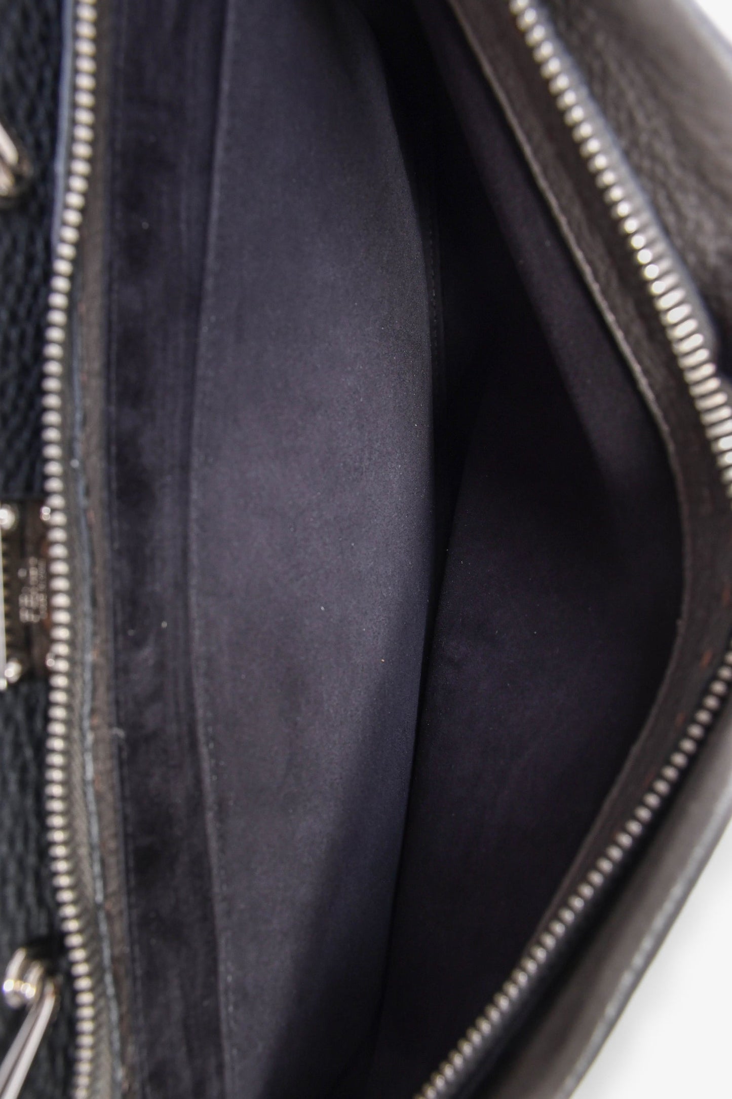Fendi Taupe Leather Large Selleria Peekaboo Briefcase