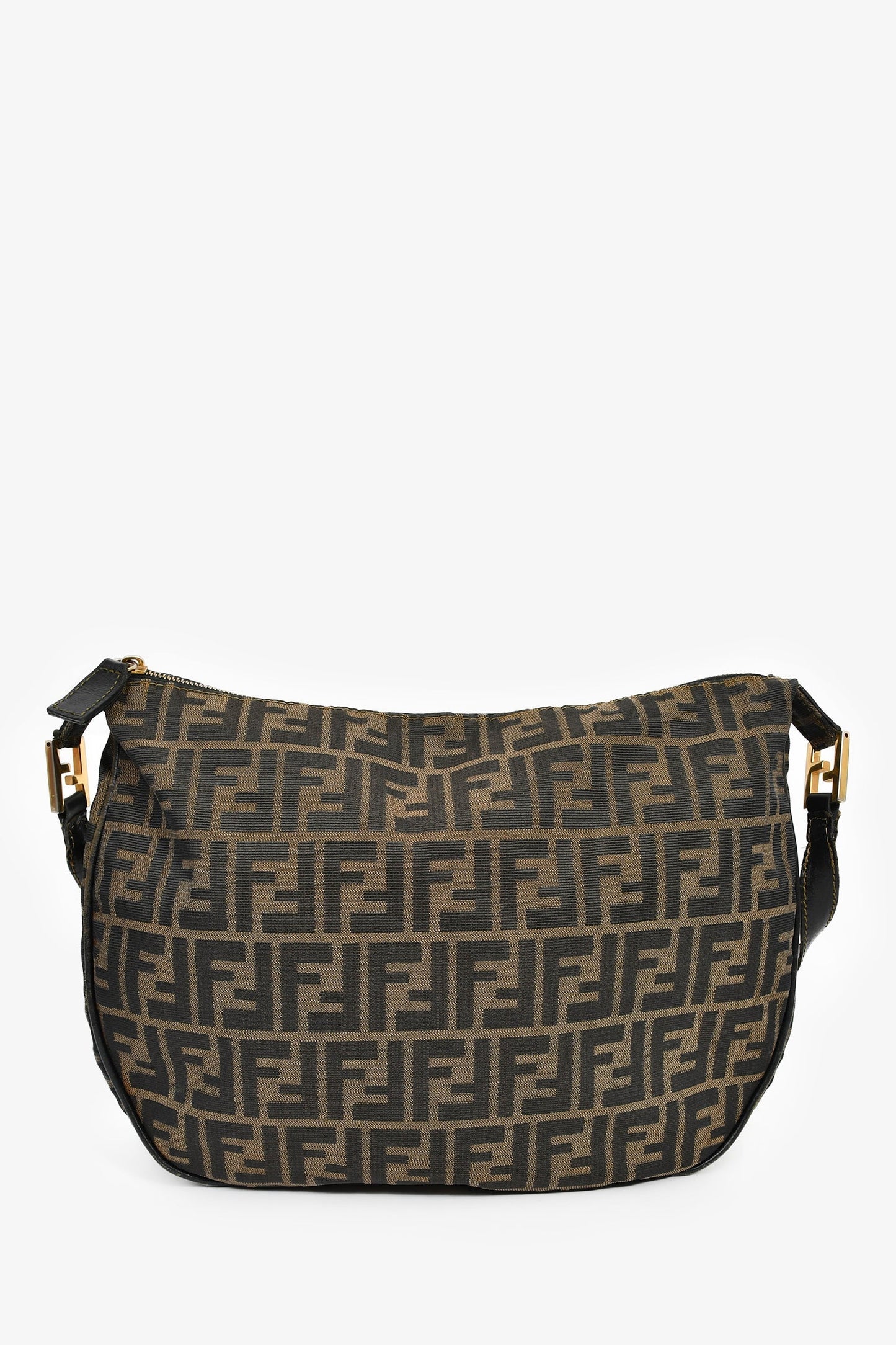 Fendi Brown Canvas Zucca FF Shoulder Bag