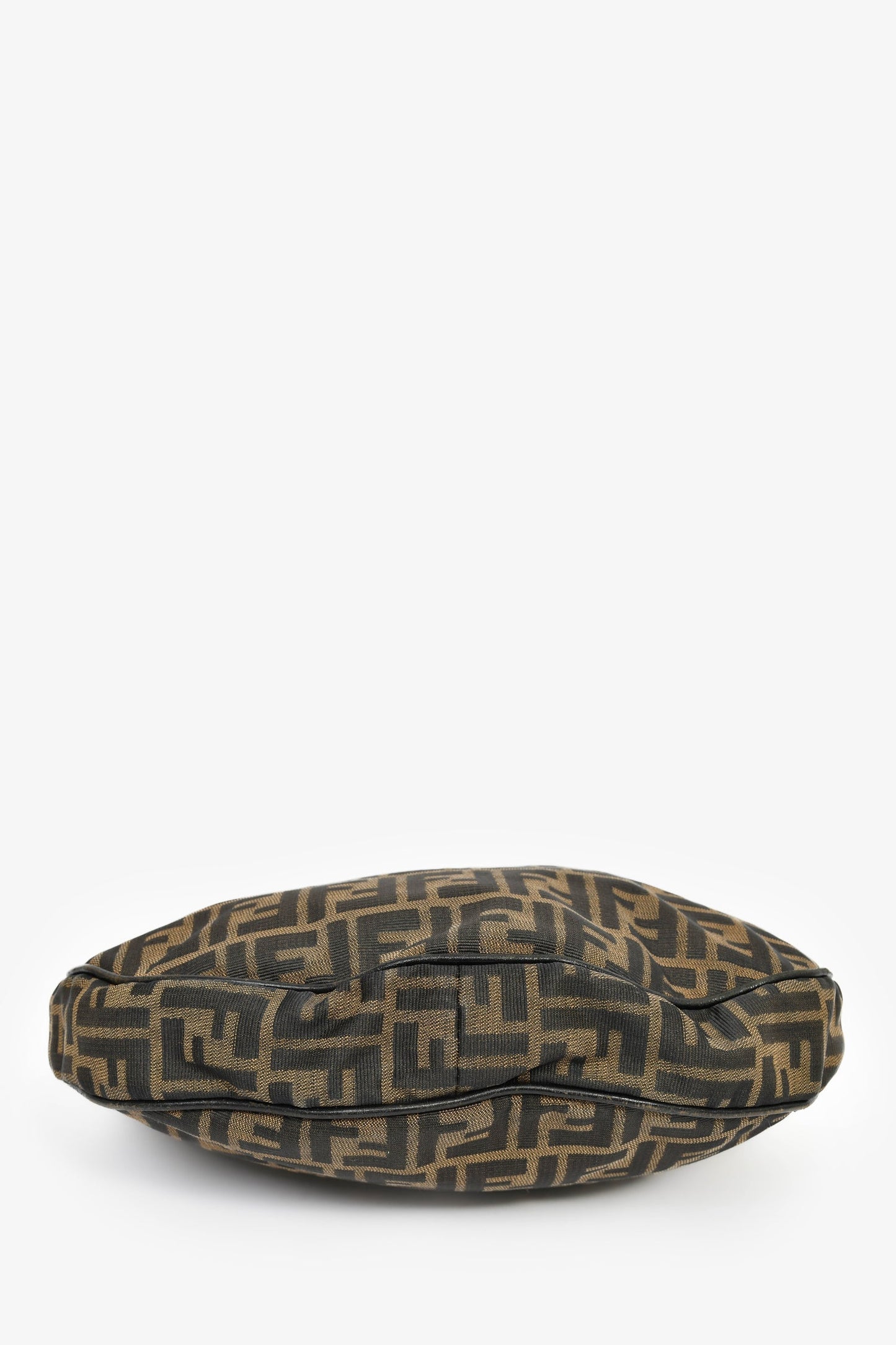 Fendi Brown Canvas Zucca FF Shoulder Bag
