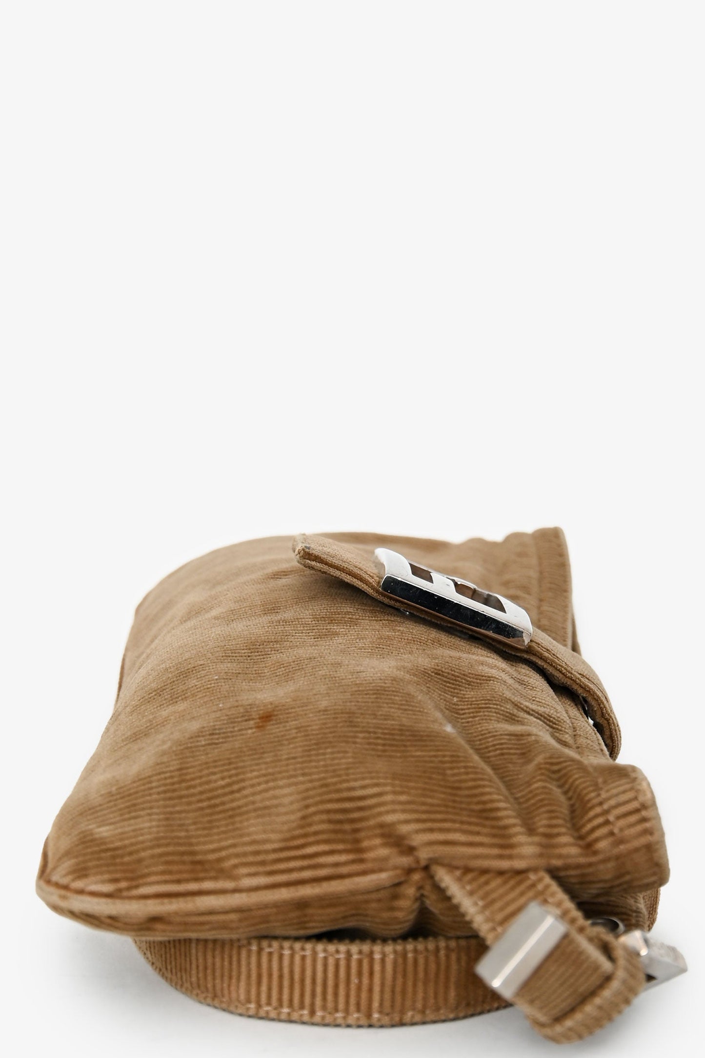 Fendi Brown Corduroy Baguette Pochette
