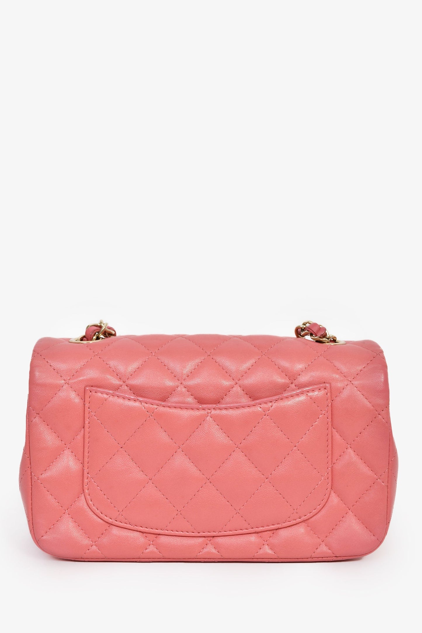 Chanel™ 2014 Valentine Charms Edition Pink Quilted Lambskin Mini Rectangular Flap Bag