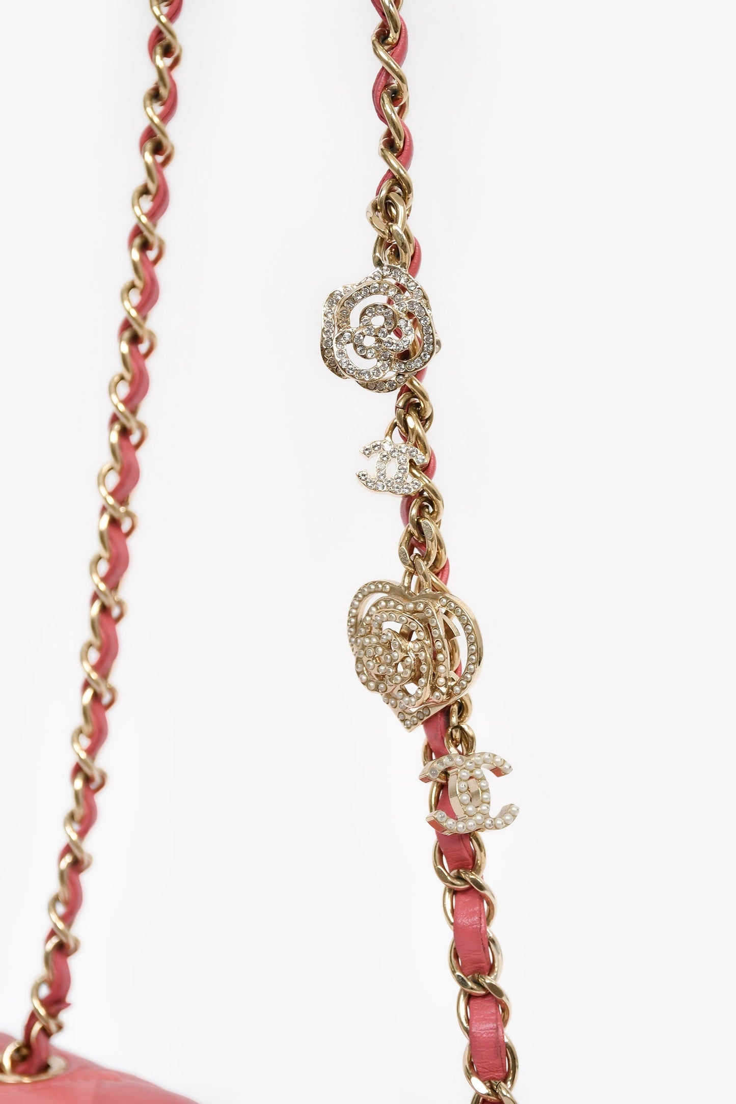 Chanel™ 2014 Valentine Charms Edition Pink Quilted Lambskin Mini Rectangular Flap Bag