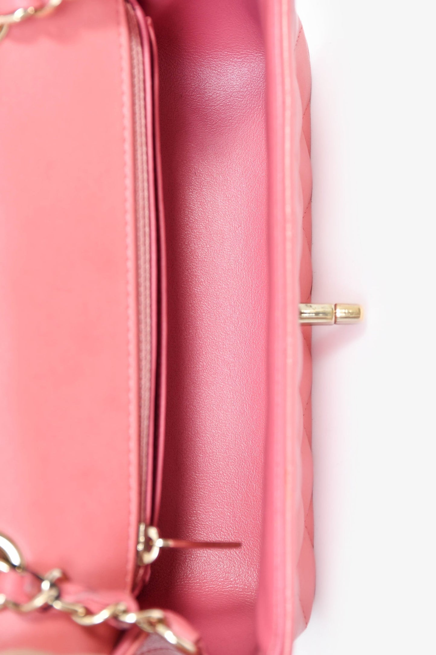 Chanel™ 2014 Valentine Charms Edition Pink Quilted Lambskin Mini Rectangular Flap Bag