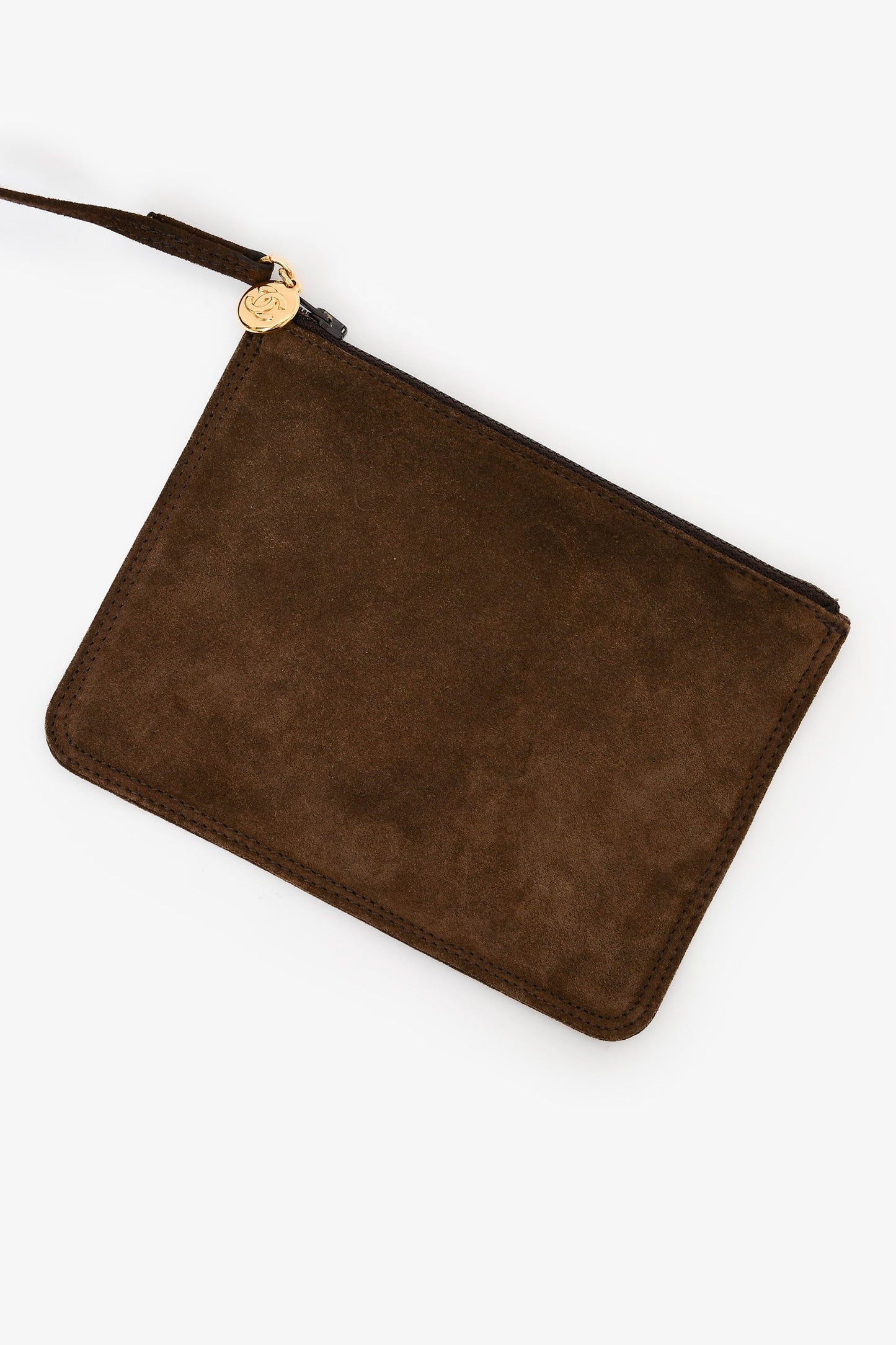 Chanel™ 1994-96 Brown Suede Timeless Drawstring Bucket Bag