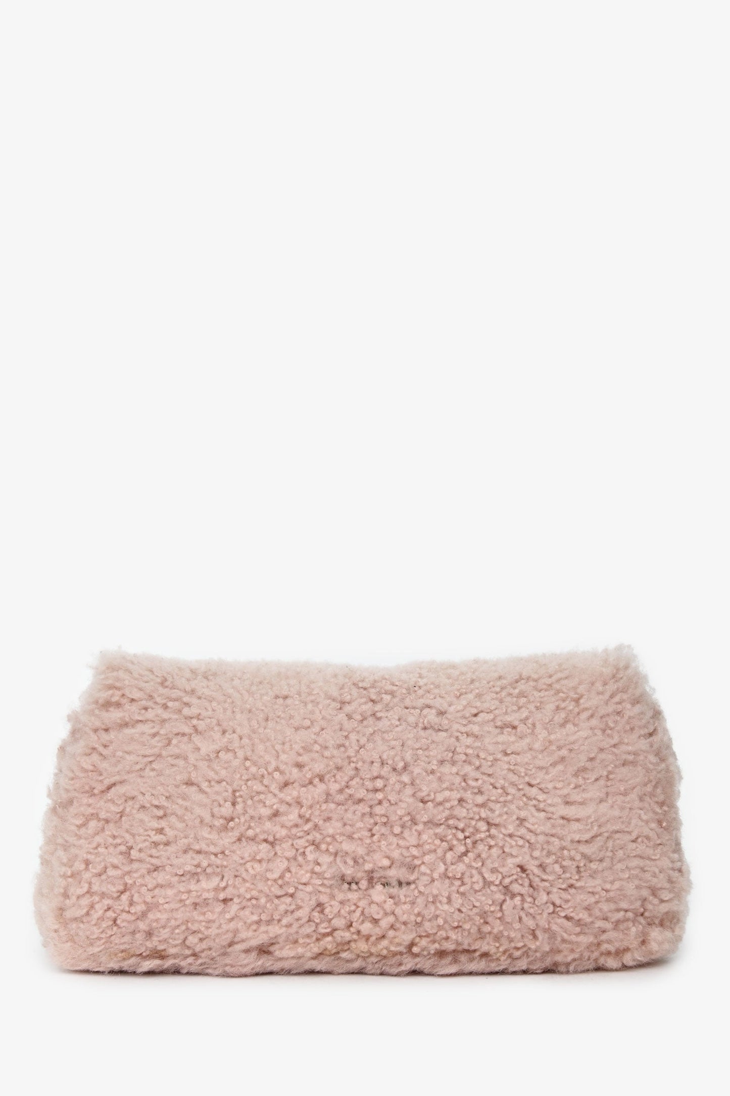Miu Miu 2018 Pink Shearling 'Montone' Crystal Shoulder Bag