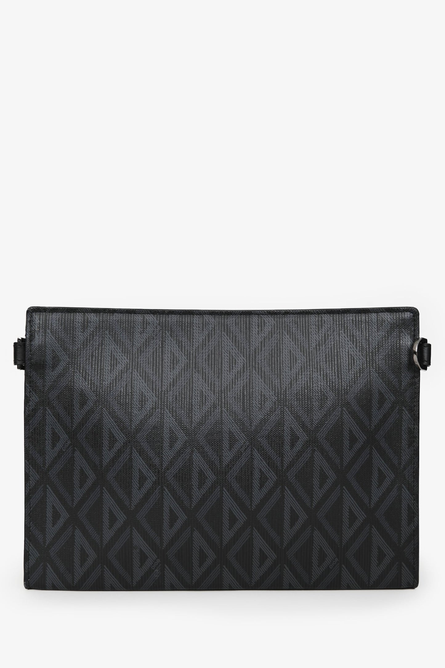 Dior Homme 2024 A5 Black Coated Canvas Triangle Pouch