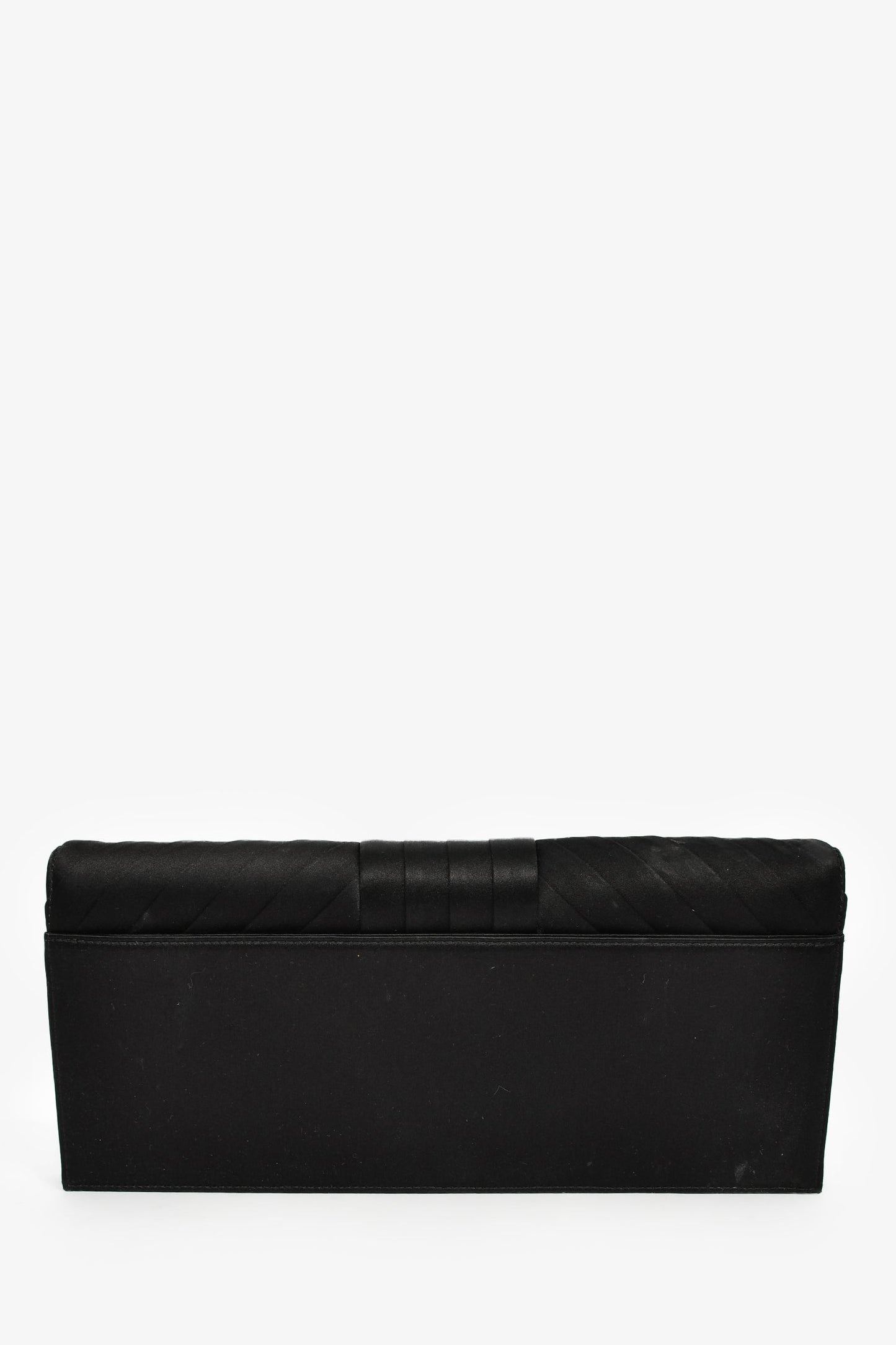 Chanel™ 2019 Black Silk Pleated CC Flip Lock Clutch