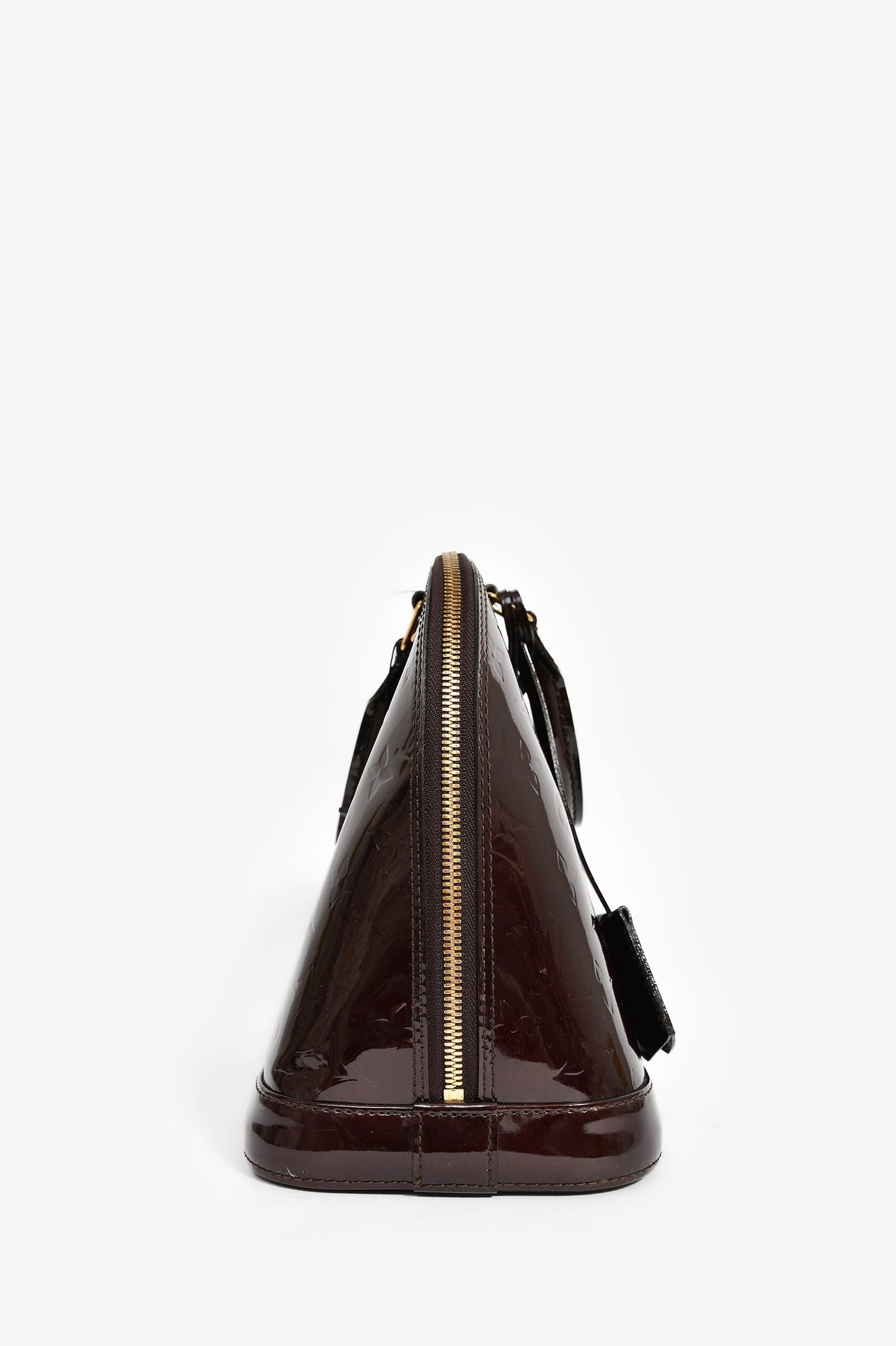 Louis Vuitton Amarante Vernis Leather Monogram 'Alma' Top Handle Bag